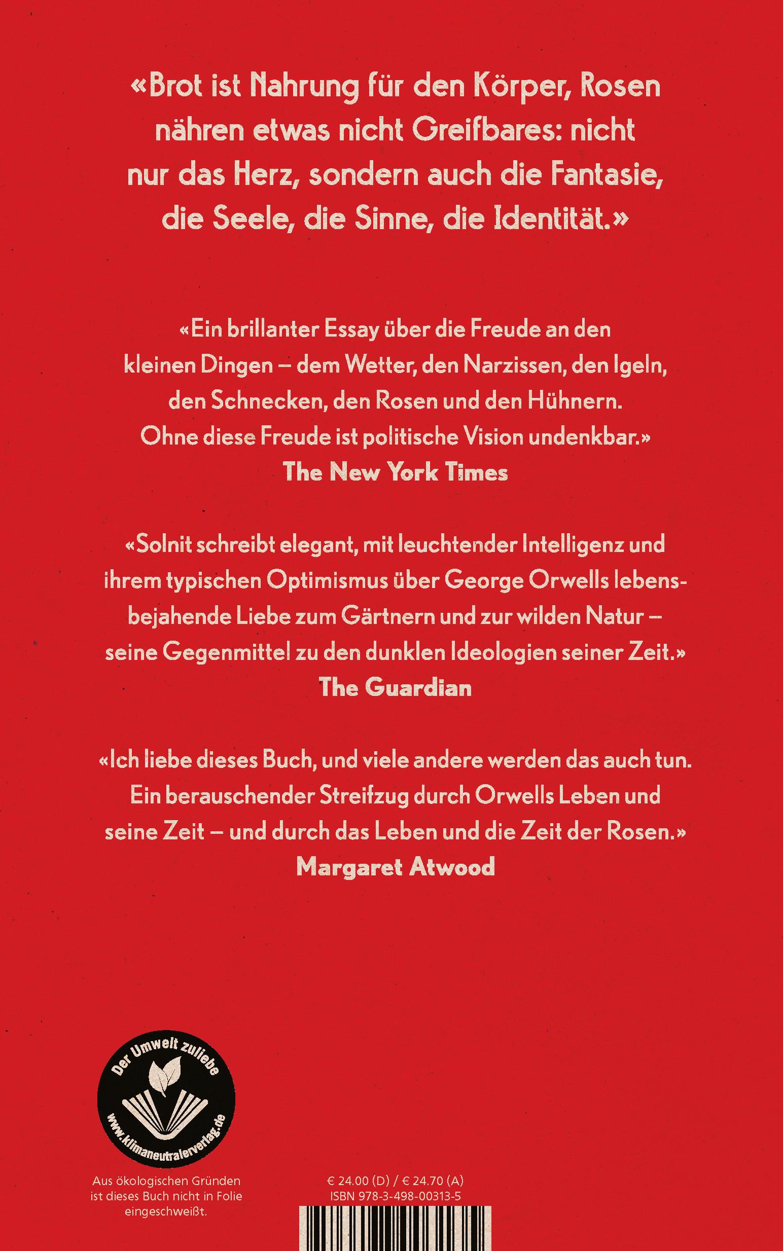 Rückseitencover Orwells Rosen