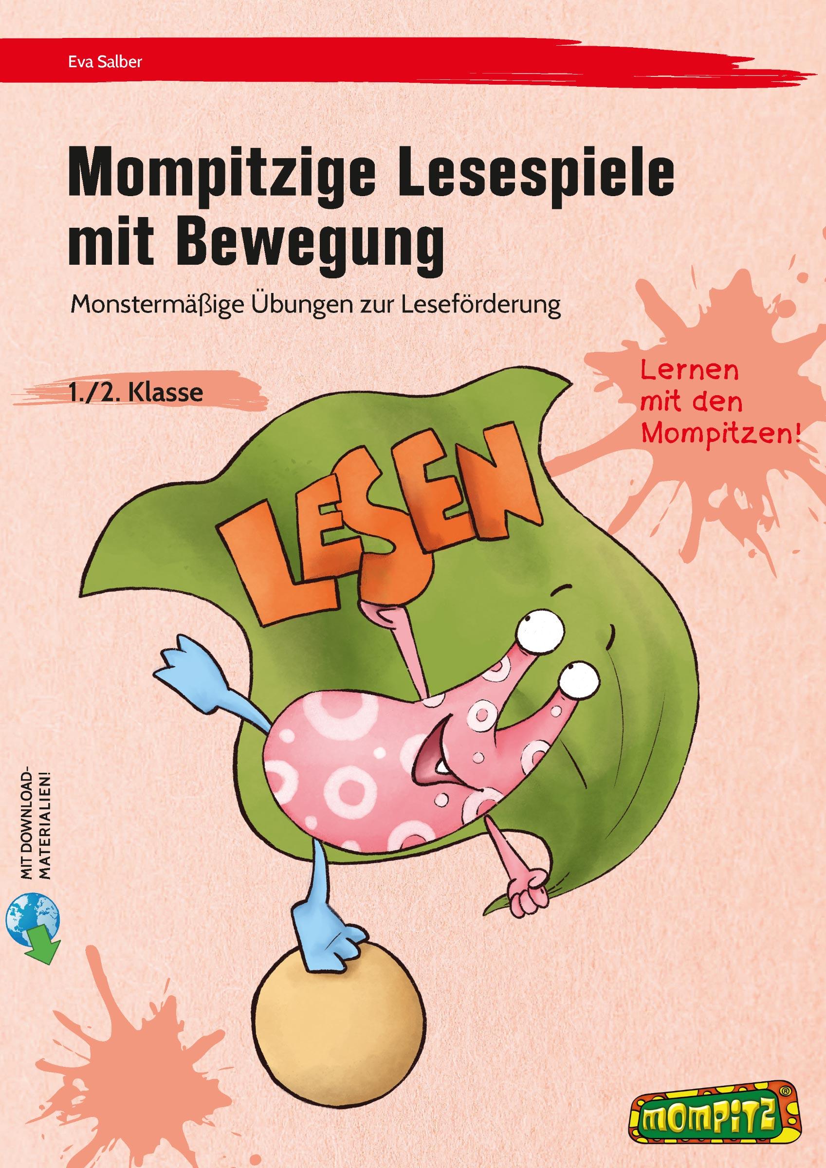 Vorderes Coverbild Mompitzige Lesespiele mit Bewegung