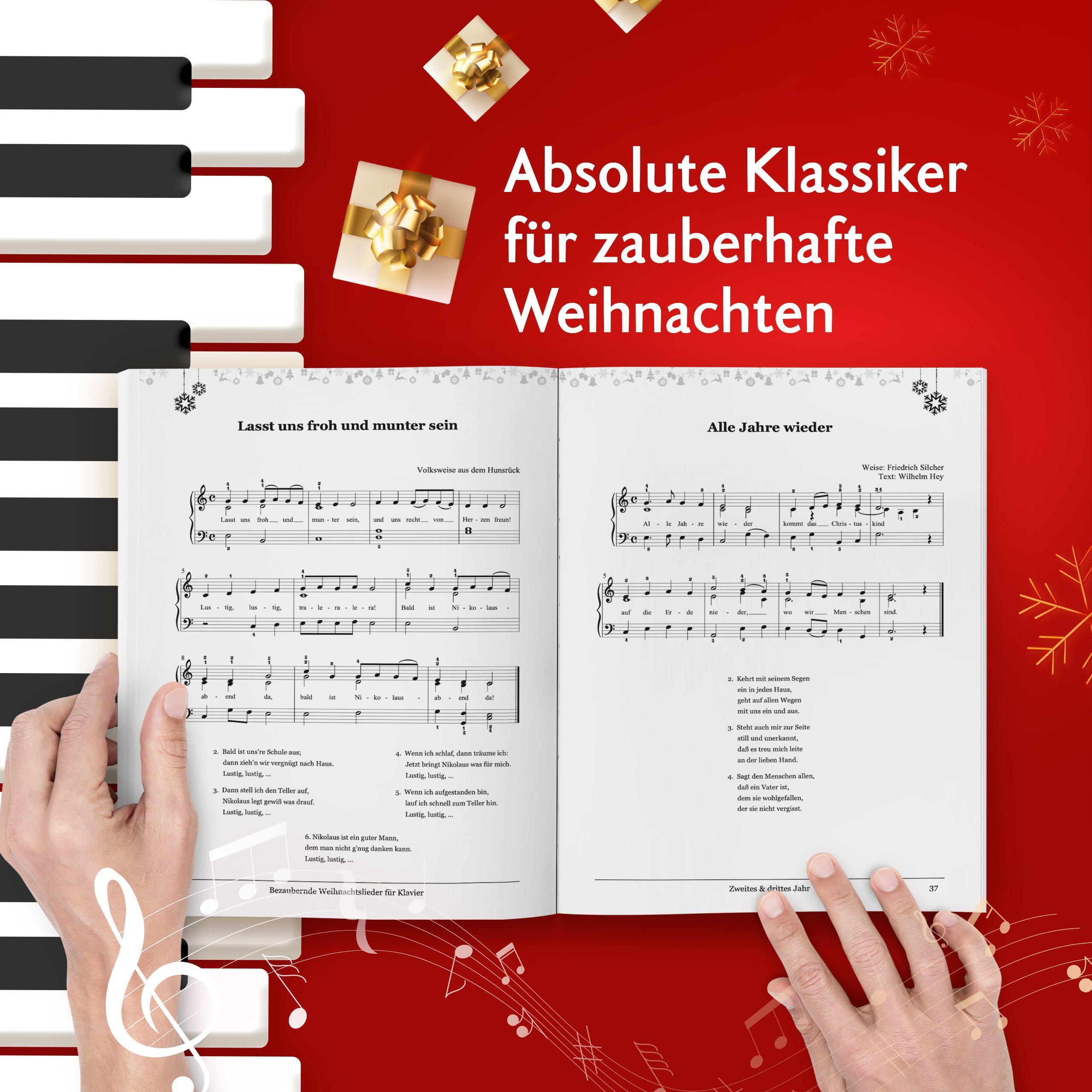 Beispielinhalt (Bild) Bezaubernde Weihnachtslieder für Klavier