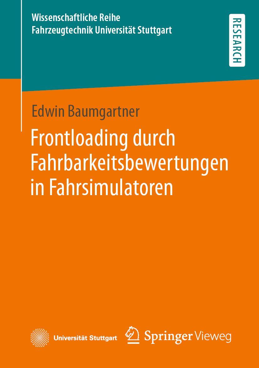 Vorderes Coverbild Frontloading durch Fahrbarkeitsbewertungen in Fahrsimulatoren