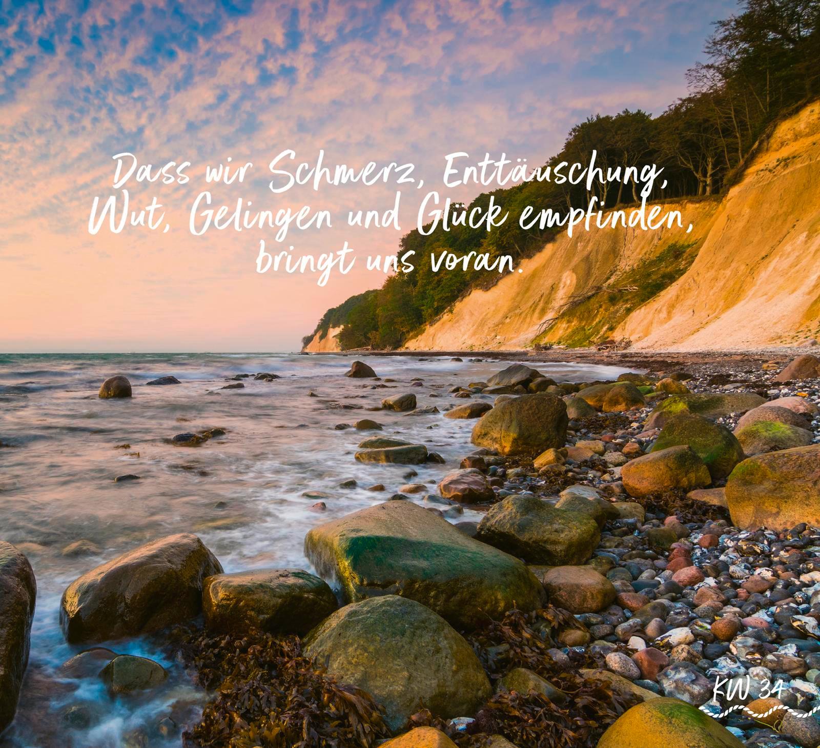 Beispielinhalt (Bild) Glück beginnt mit Freiheit - Aufstellbuch