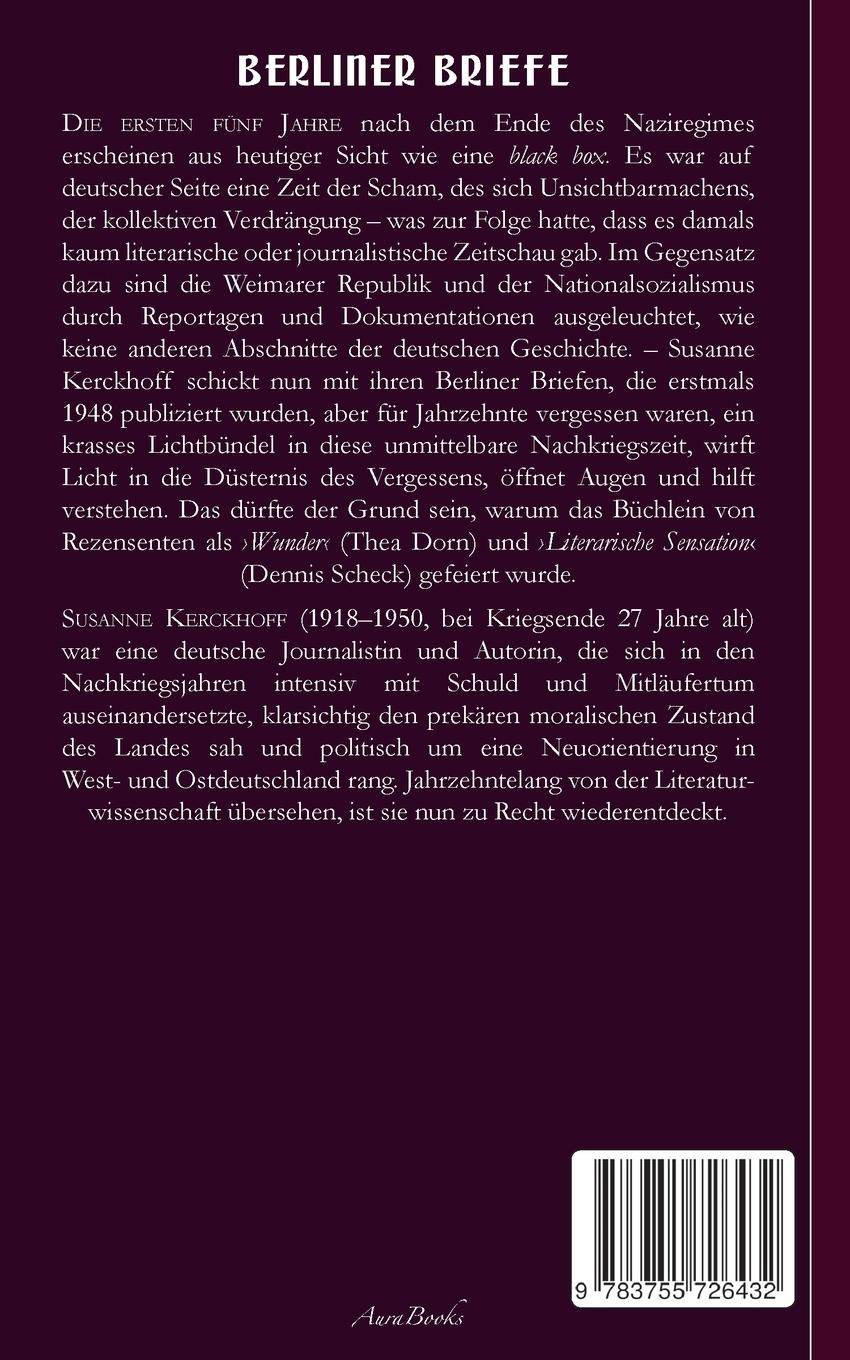 Rückseitencover Berliner Briefe