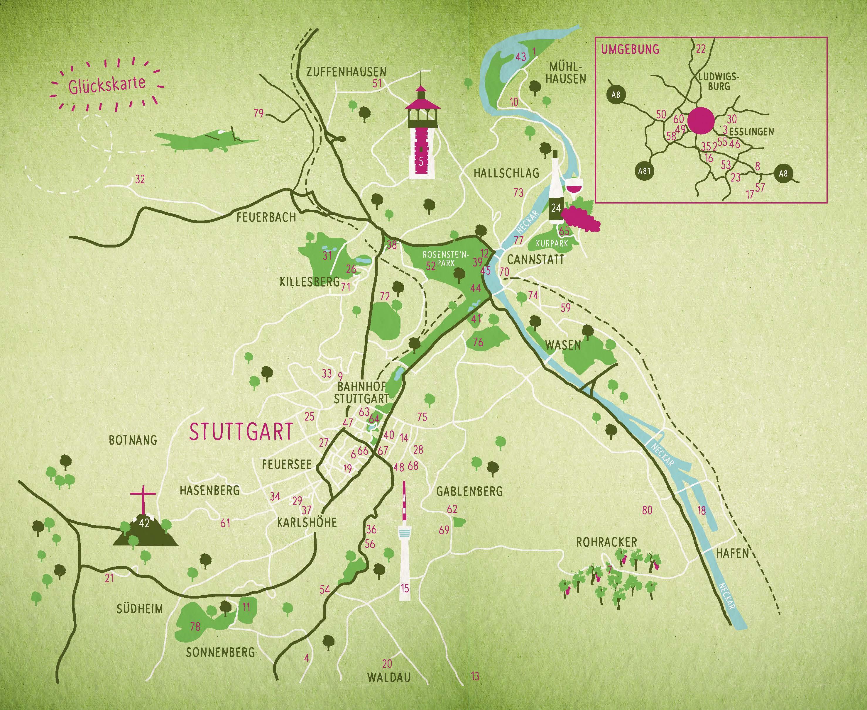 Beispielinhalt (Bild) Grüne Glücksorte in Stuttgart
