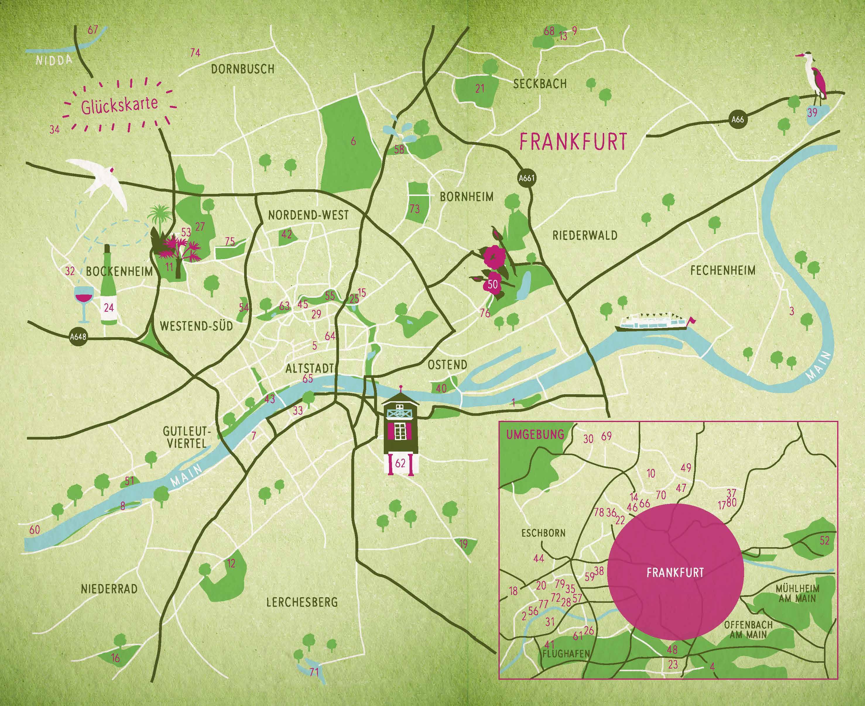 Beispielinhalt (Bild) Grüne Glücksorte in Frankfurt
