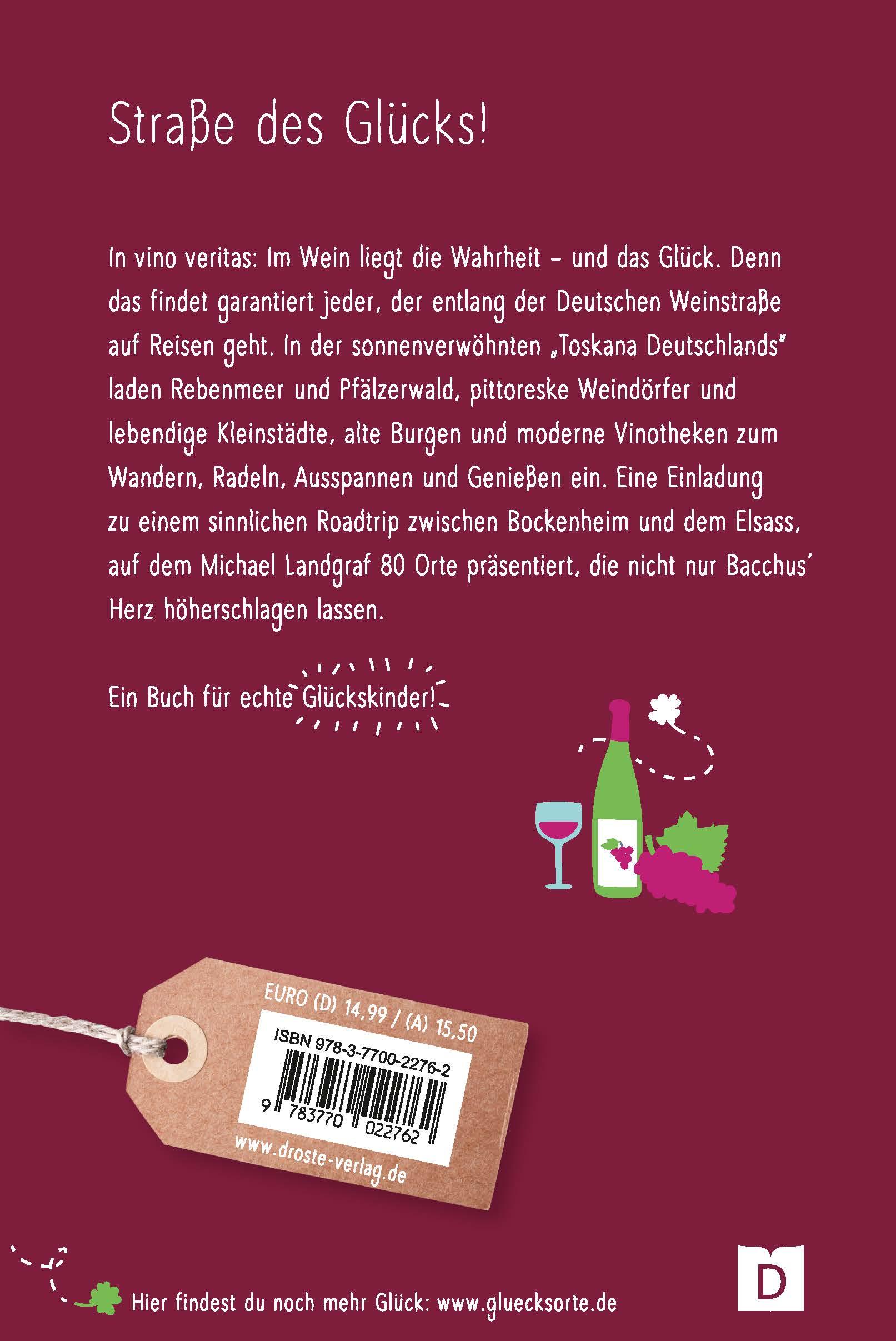 Rückseitencover Glücksorte an der Deutschen Weinstraße