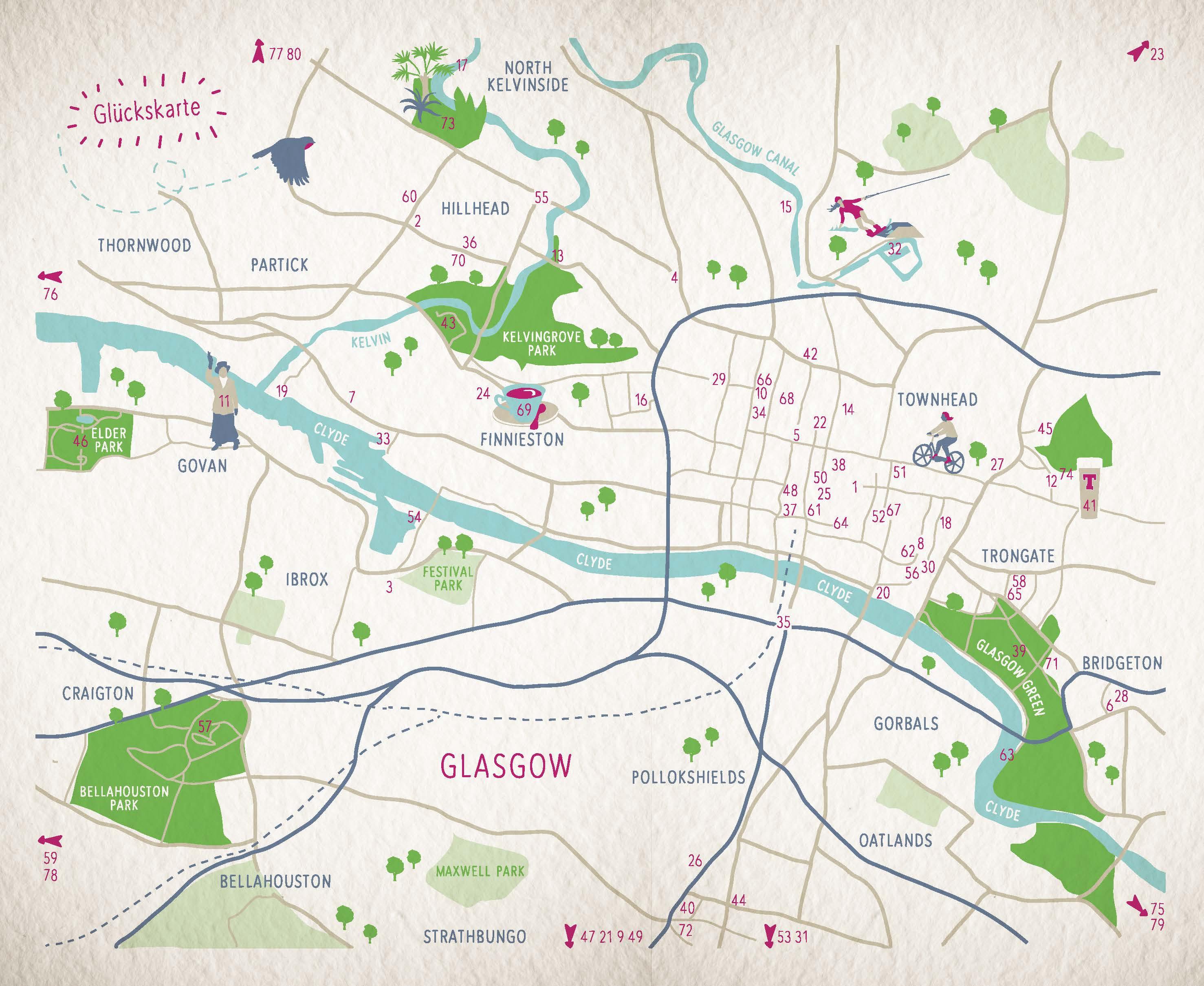 Beispielinhalt (Bild) Glücksorte in Glasgow