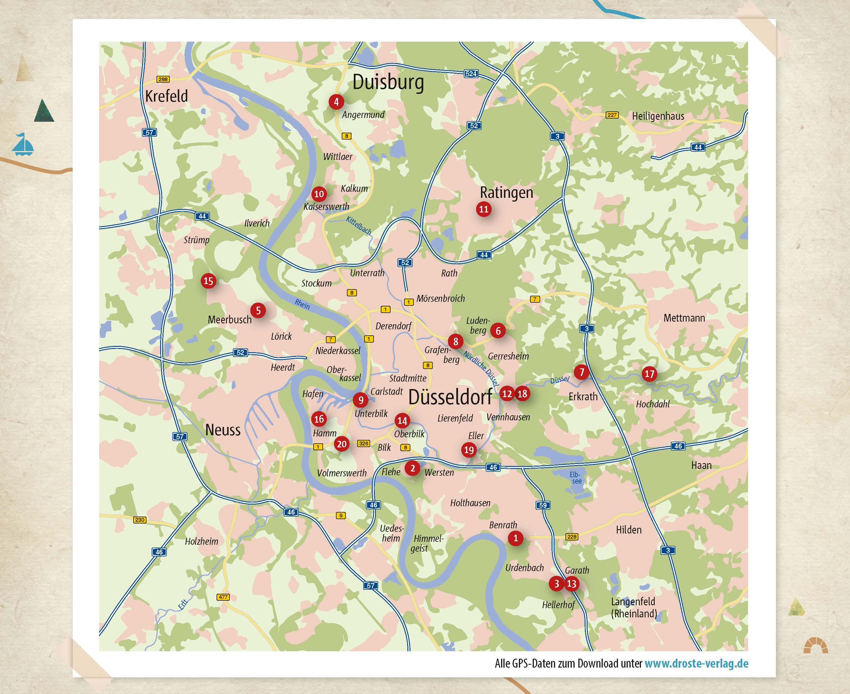 Beispielinhalt (Bild) In und um Düsseldorf. Wandern für die Seele