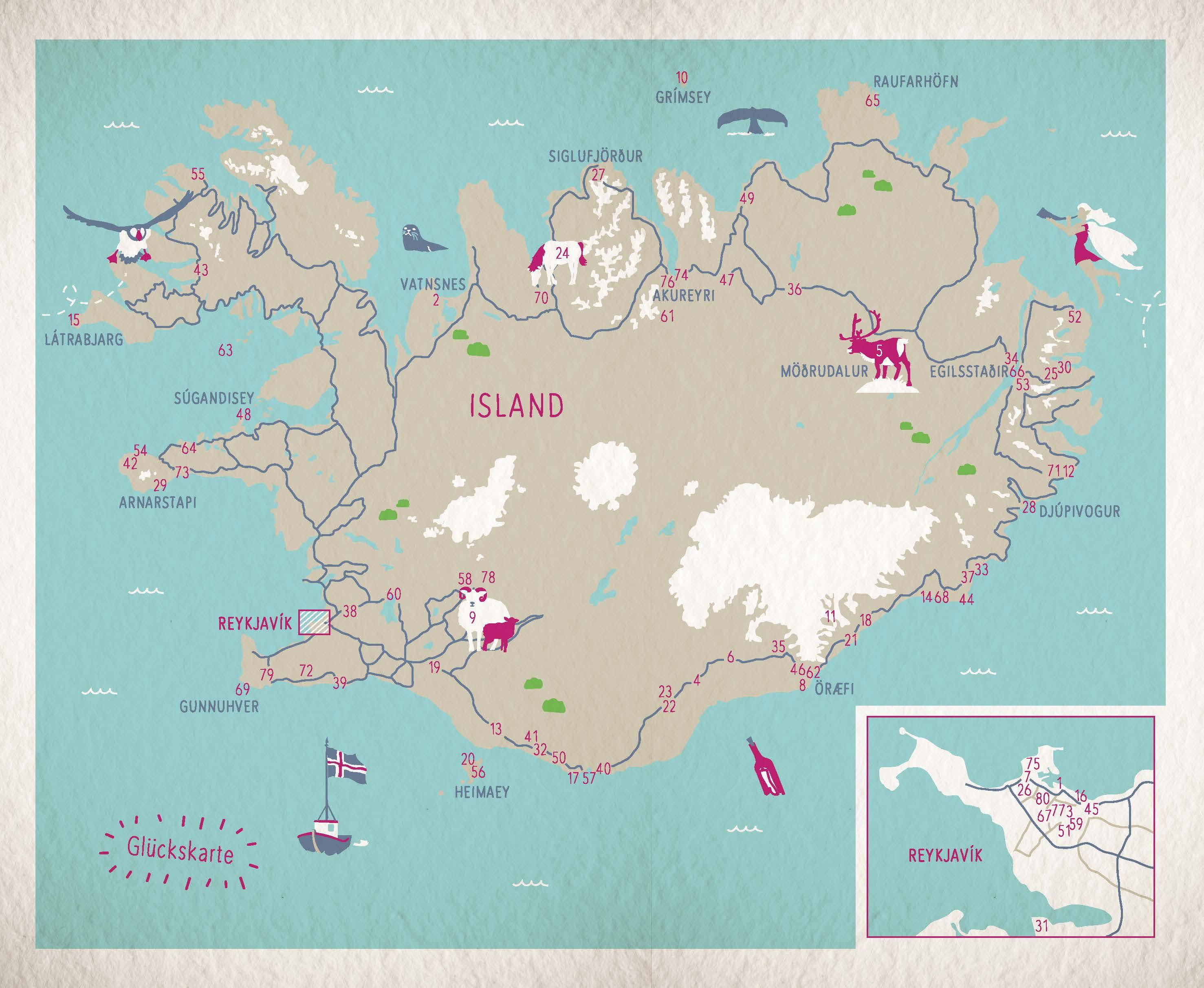 Beispielinhalt (Bild) Glücksorte in Island