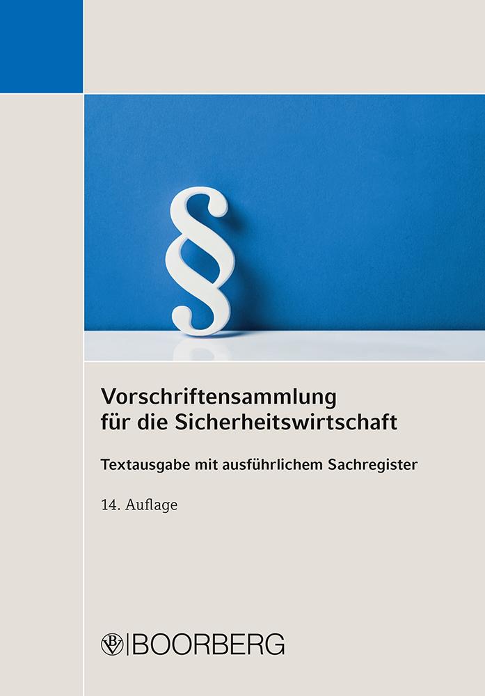 Vorderes Coverbild Vorschriftensammlung für die Sicherheitswirtschaft