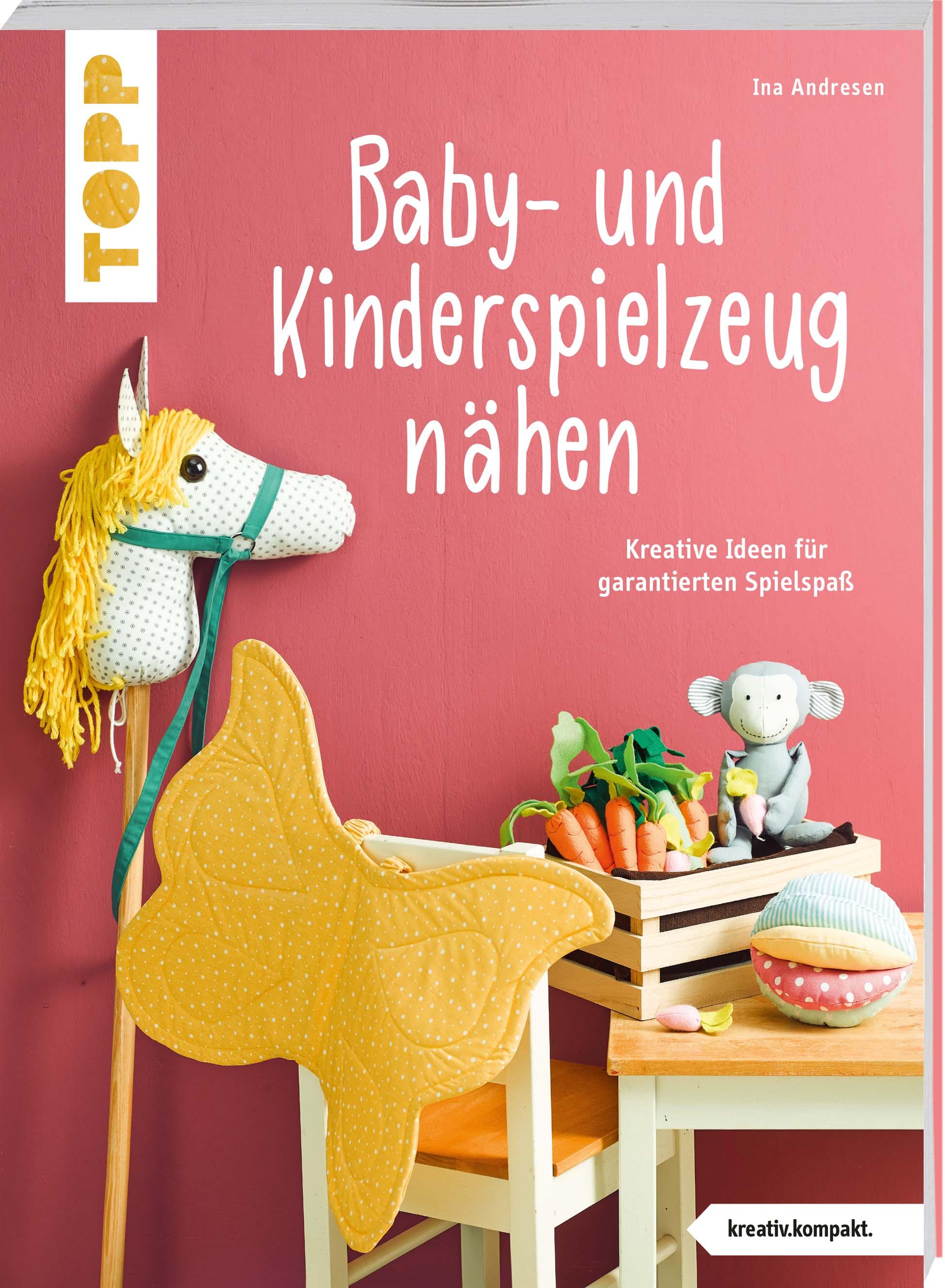 Vorderes Coverbild Baby- und Kinderspielzeug nähen (kreativ.kompakt.). Die schönsten Ideen für ca. 0-8 Jahre.