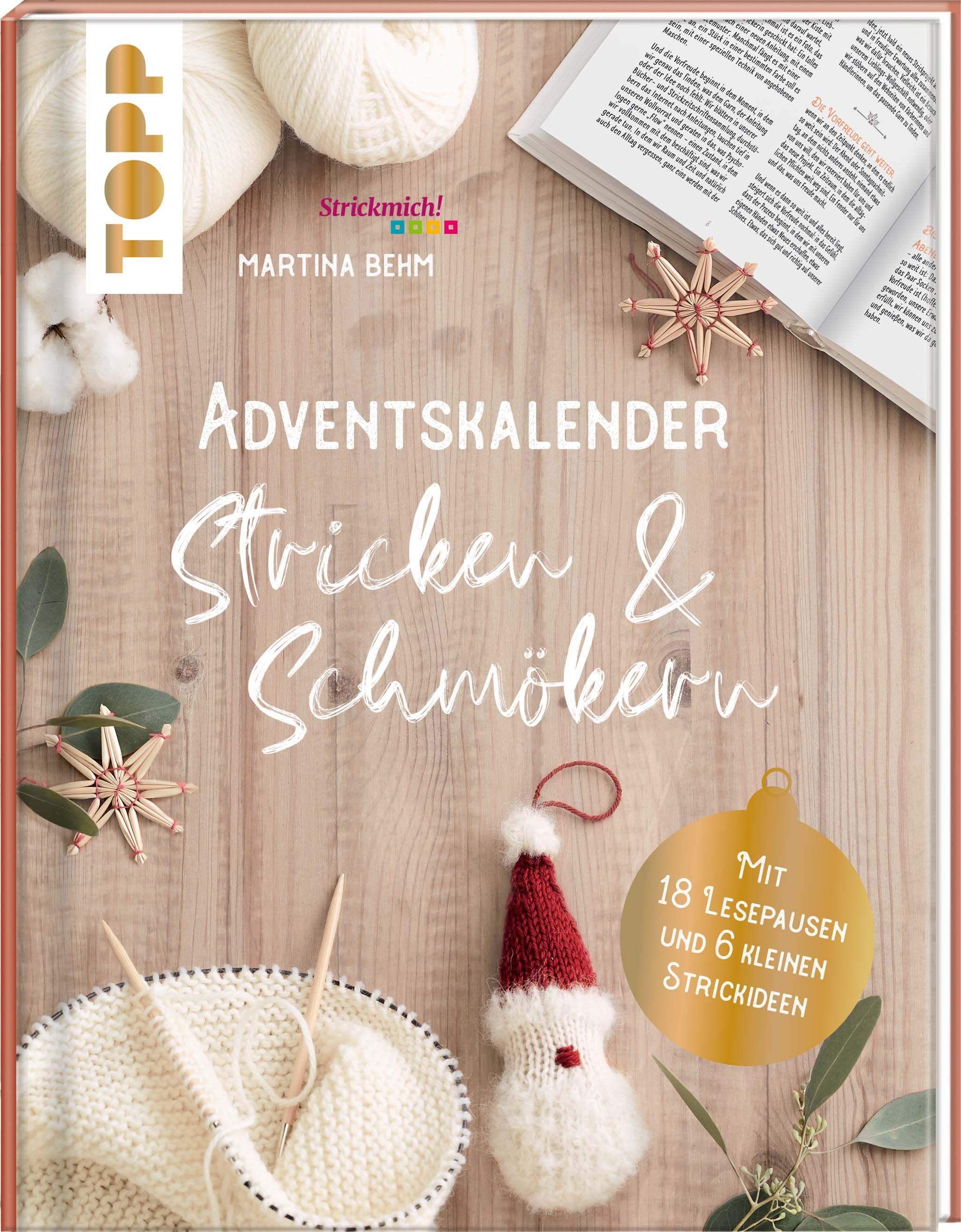 Vorderes Coverbild Adventskalender Stricken und Schmökern