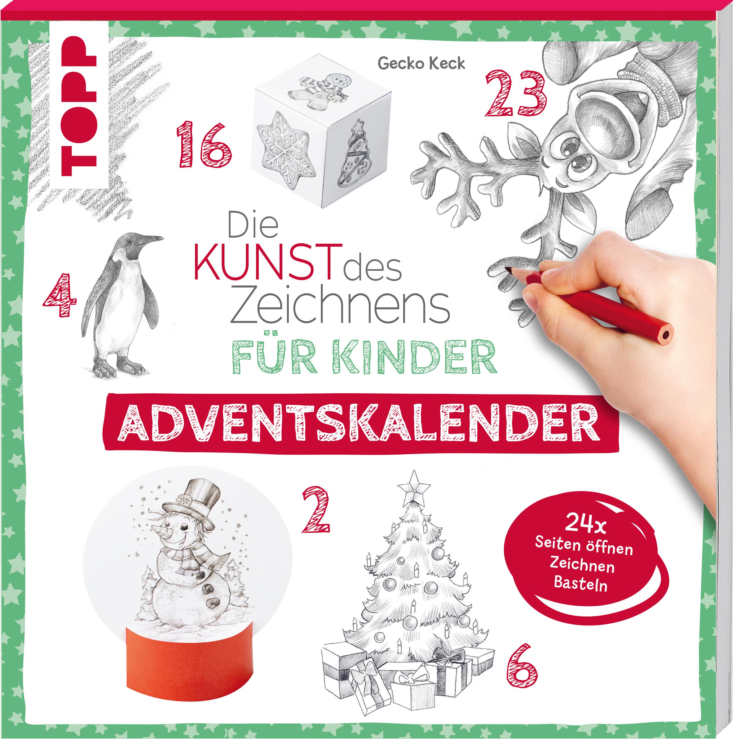 Vorderes Coverbild Die Kunst des Zeichnens für Kinder Adventskalender