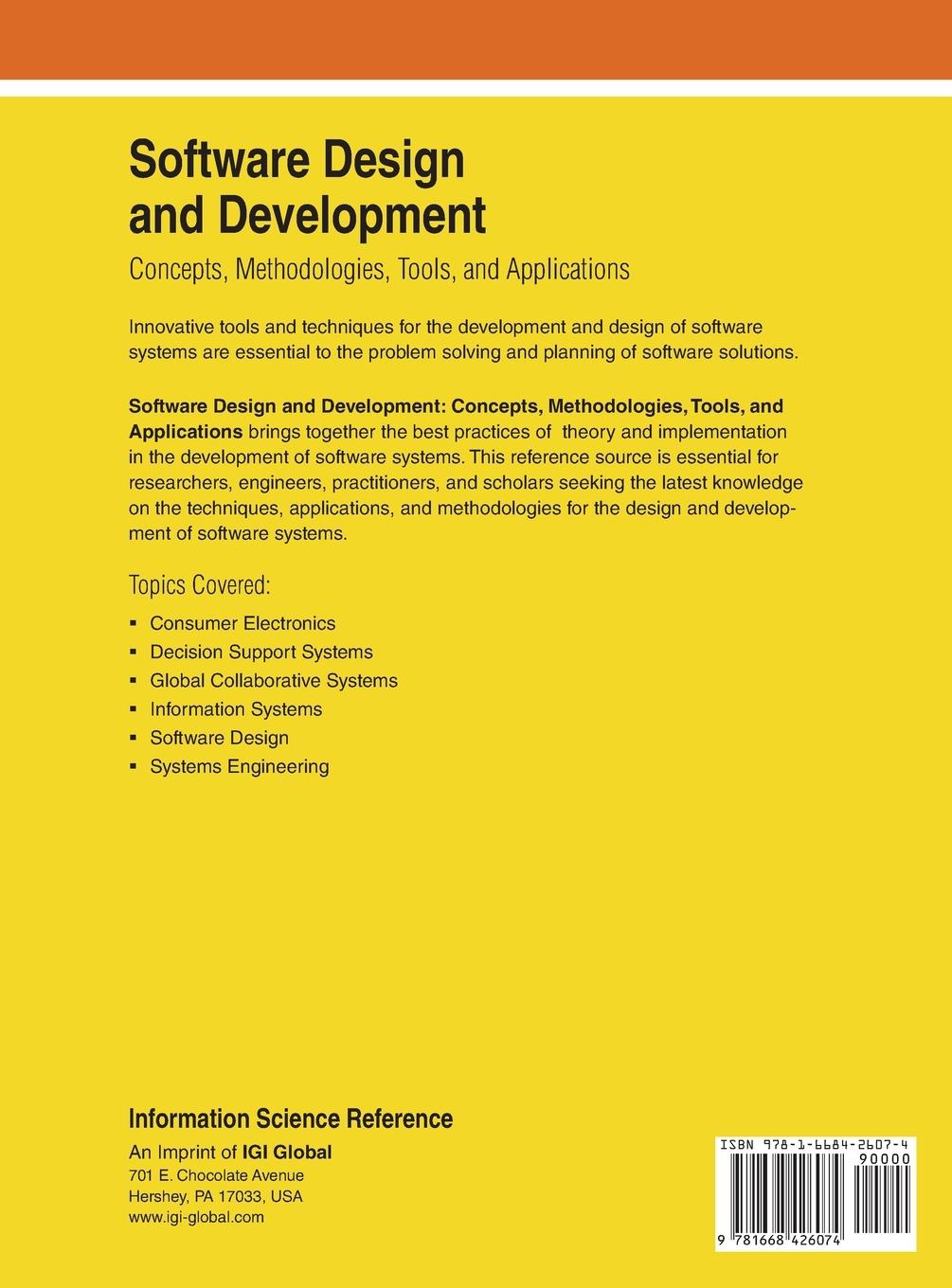 Rückseitencover Software Design and Development