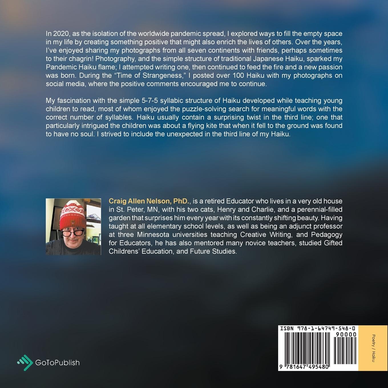 Rückseitencover THE TIME OF STRANGENESS HAIKU - PANDEMIC INSPIRED TO KEEP SOMEONE SANE