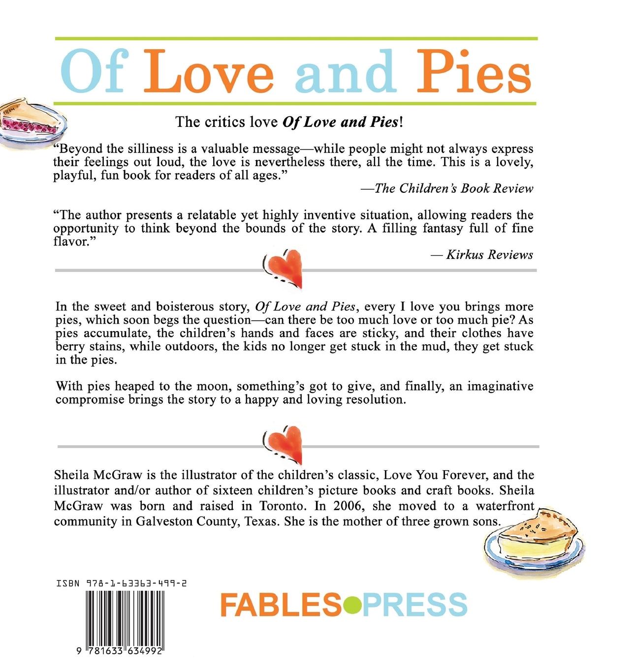 Rückseitencover Of Love and Pies
