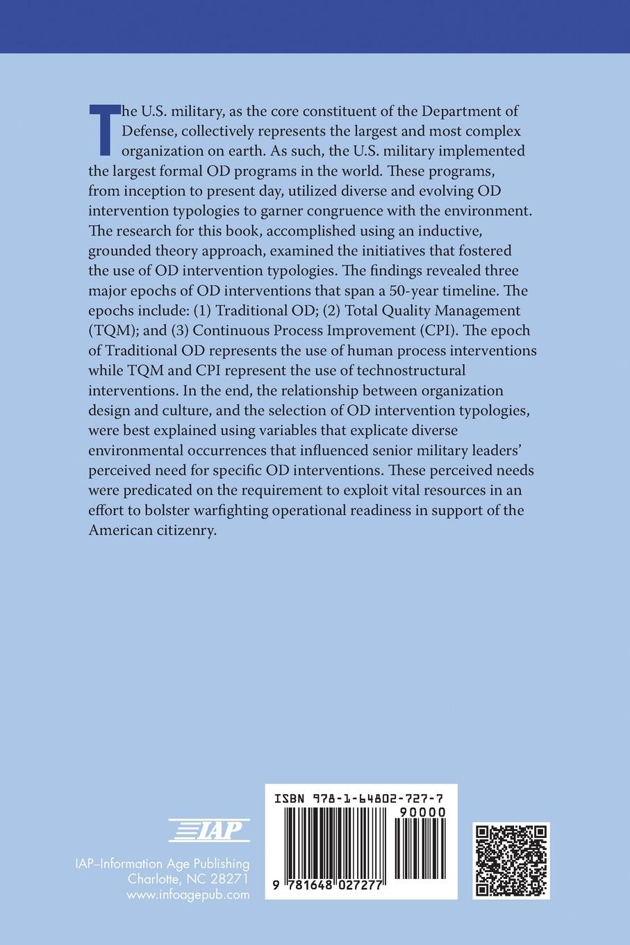 Rückseitencover Organization Development in the Largest Global Organization