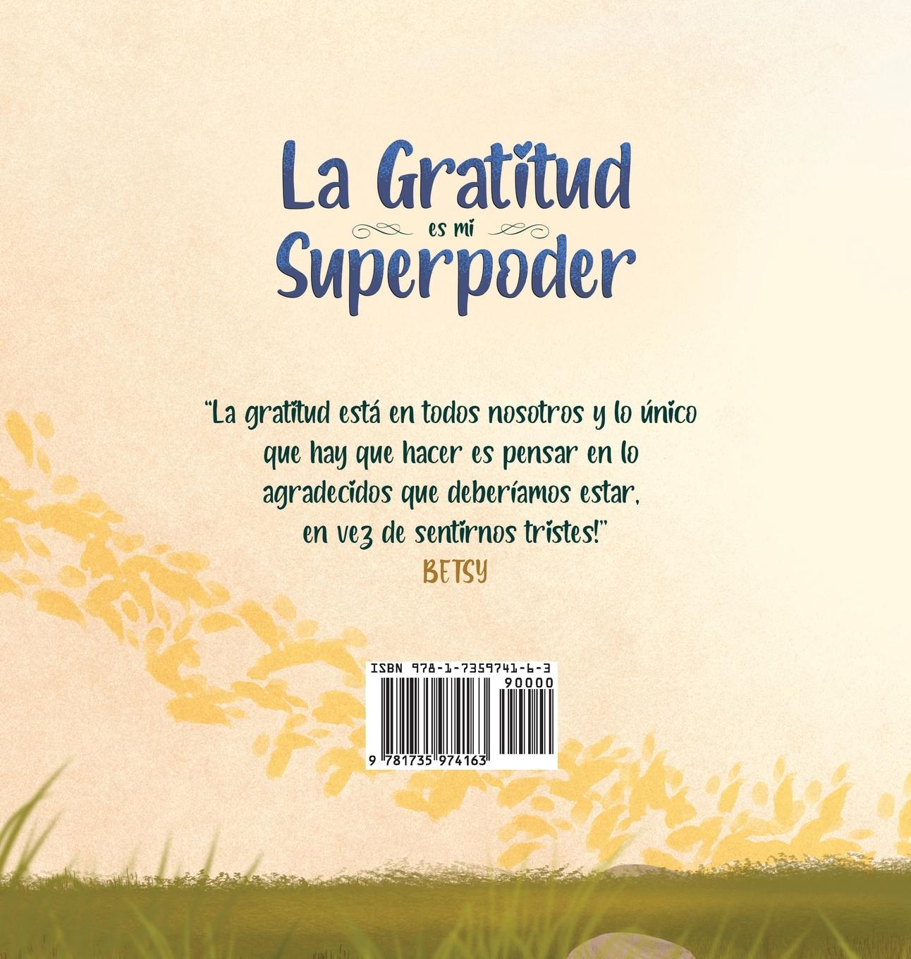 Rückseitencover La Gratitud es mi Superpoder