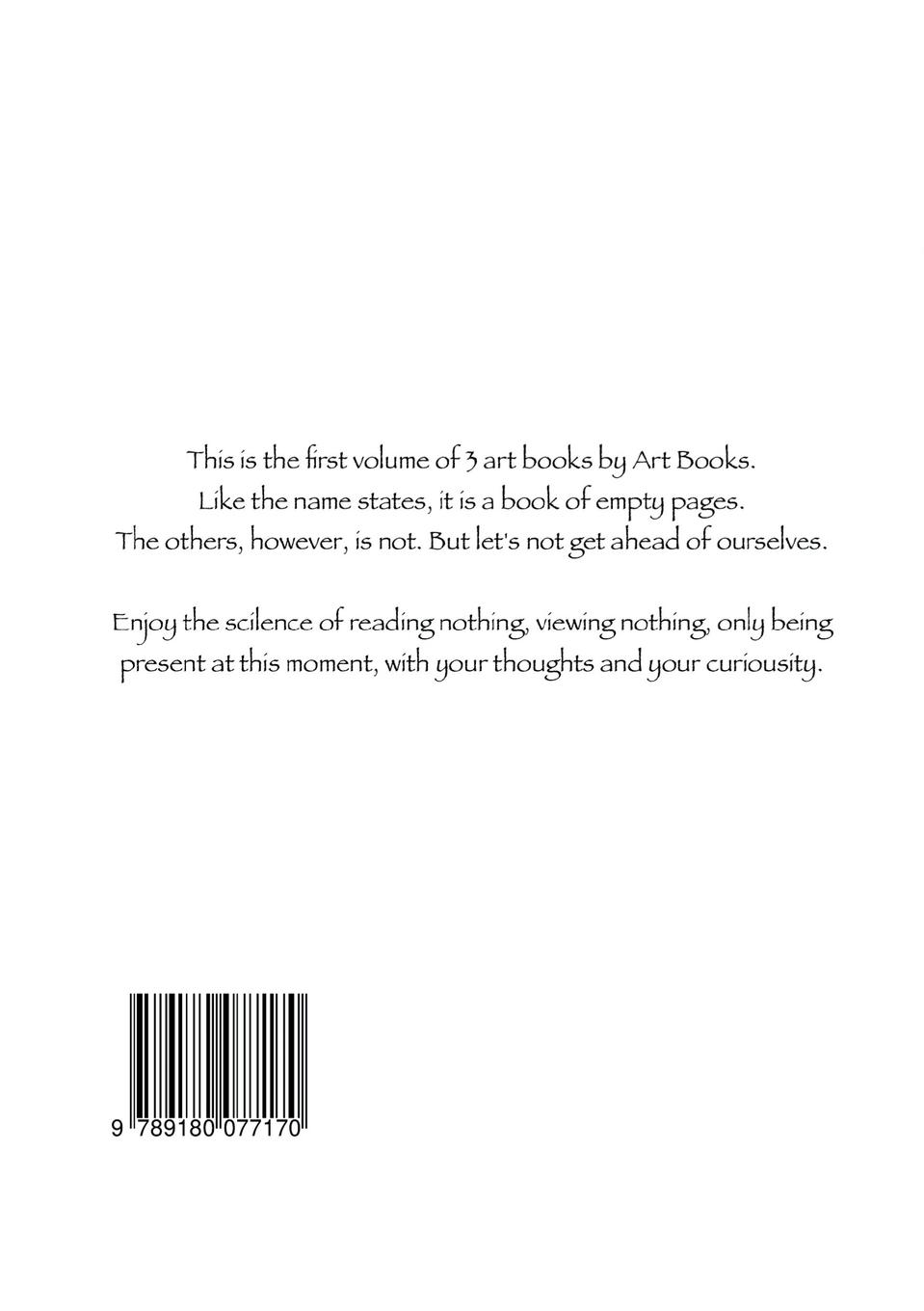 Rückseitencover The empty pages