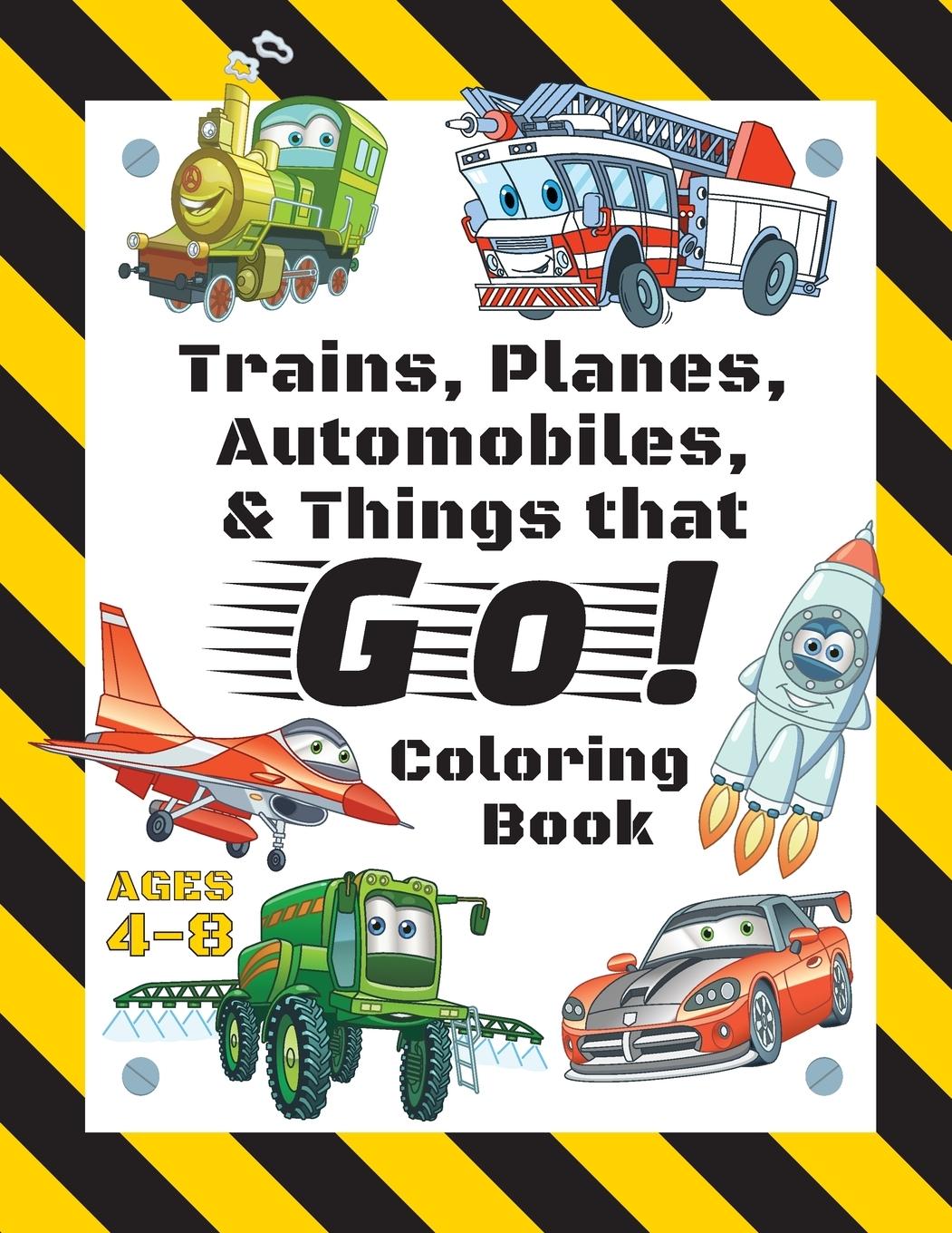 Vorderes Coverbild Trains, Planes, Automobiles, & Things that Go! Coloring Book