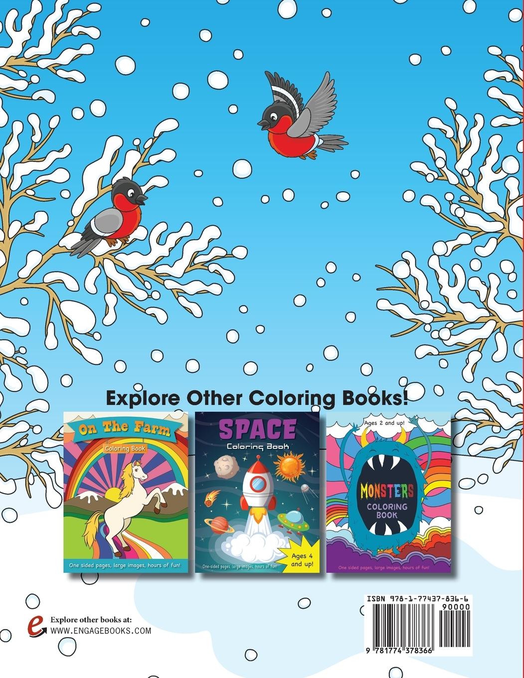 Rückseitencover Christmas Coloring Book for Kids Ages 4-8!