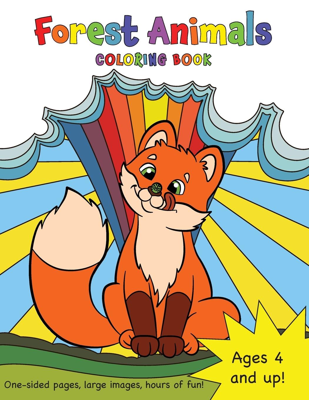 Vorderes Coverbild Forest Animals Coloring Book for Kids Ages 4-8!