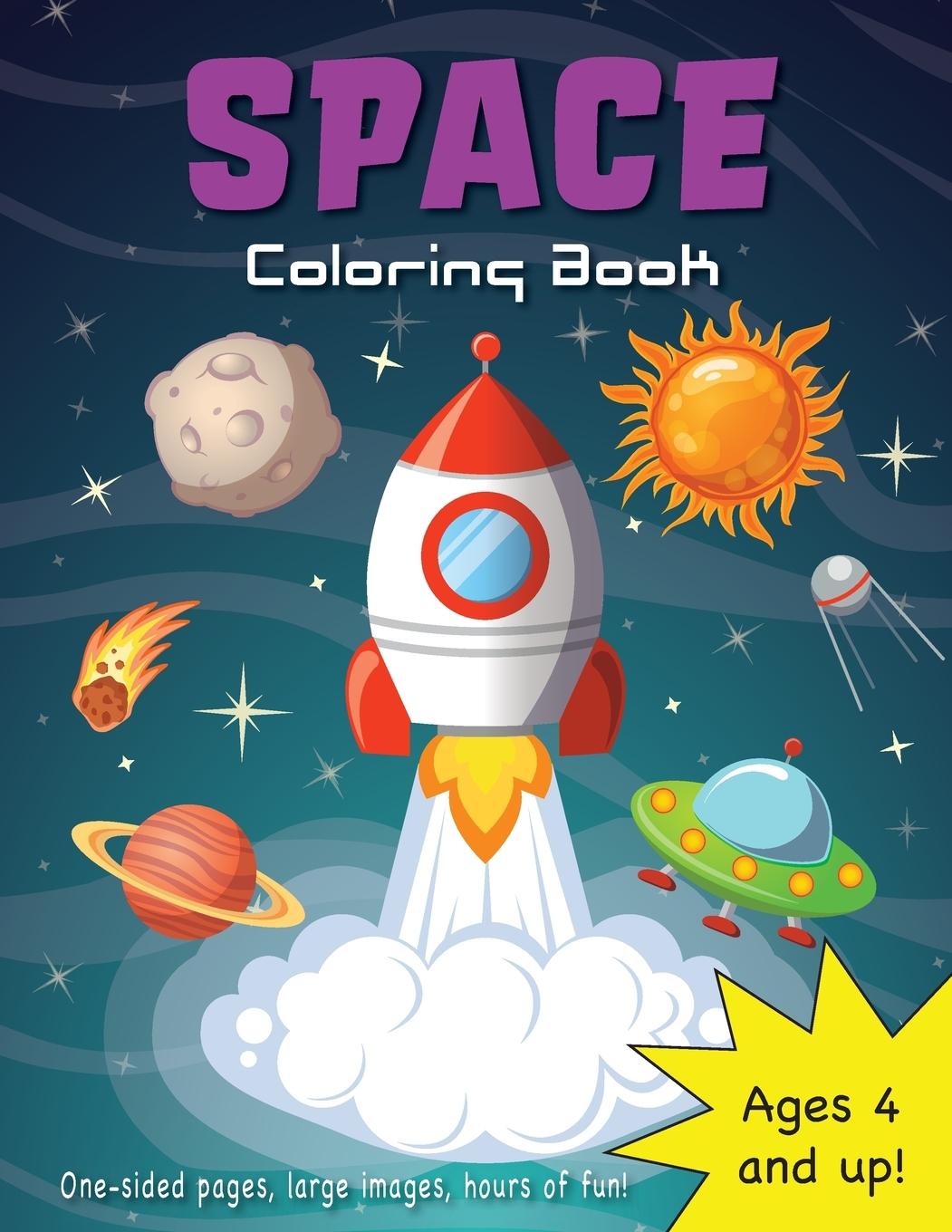Vorderes Coverbild Space Coloring Book for Kids Ages 4-8!