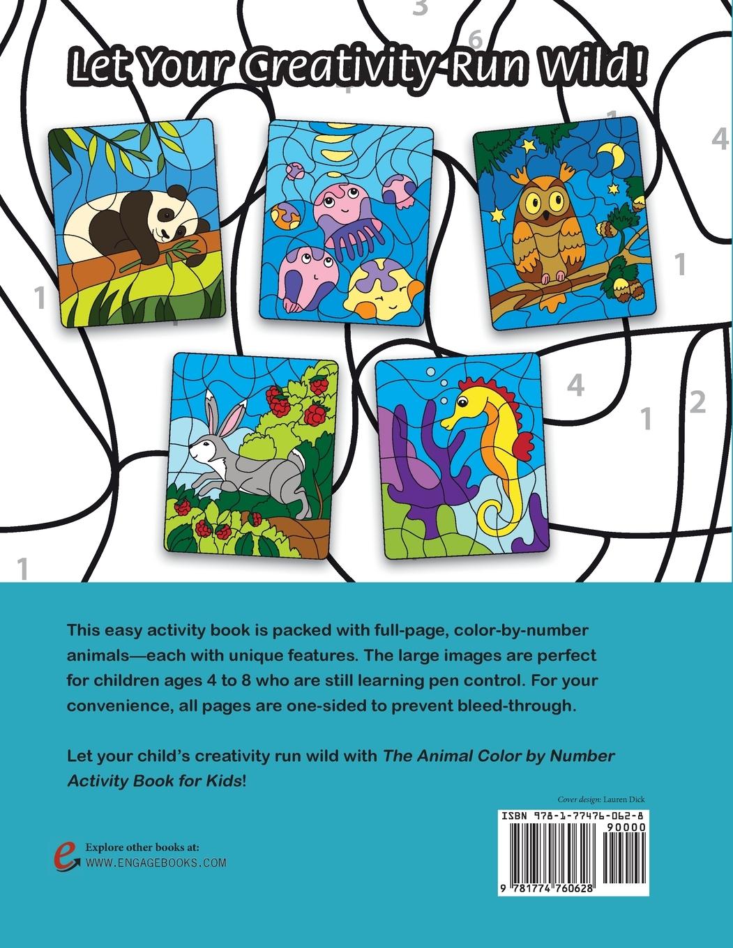 Rückseitencover The Animal Color by Number Activity Book for Kids