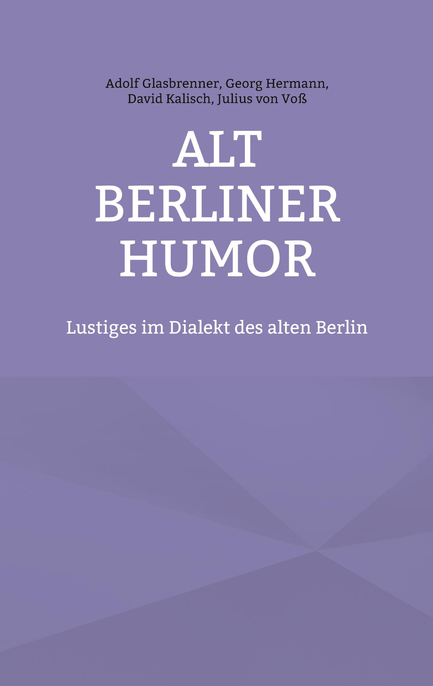 Vorderes Coverbild Alt Berliner Humor