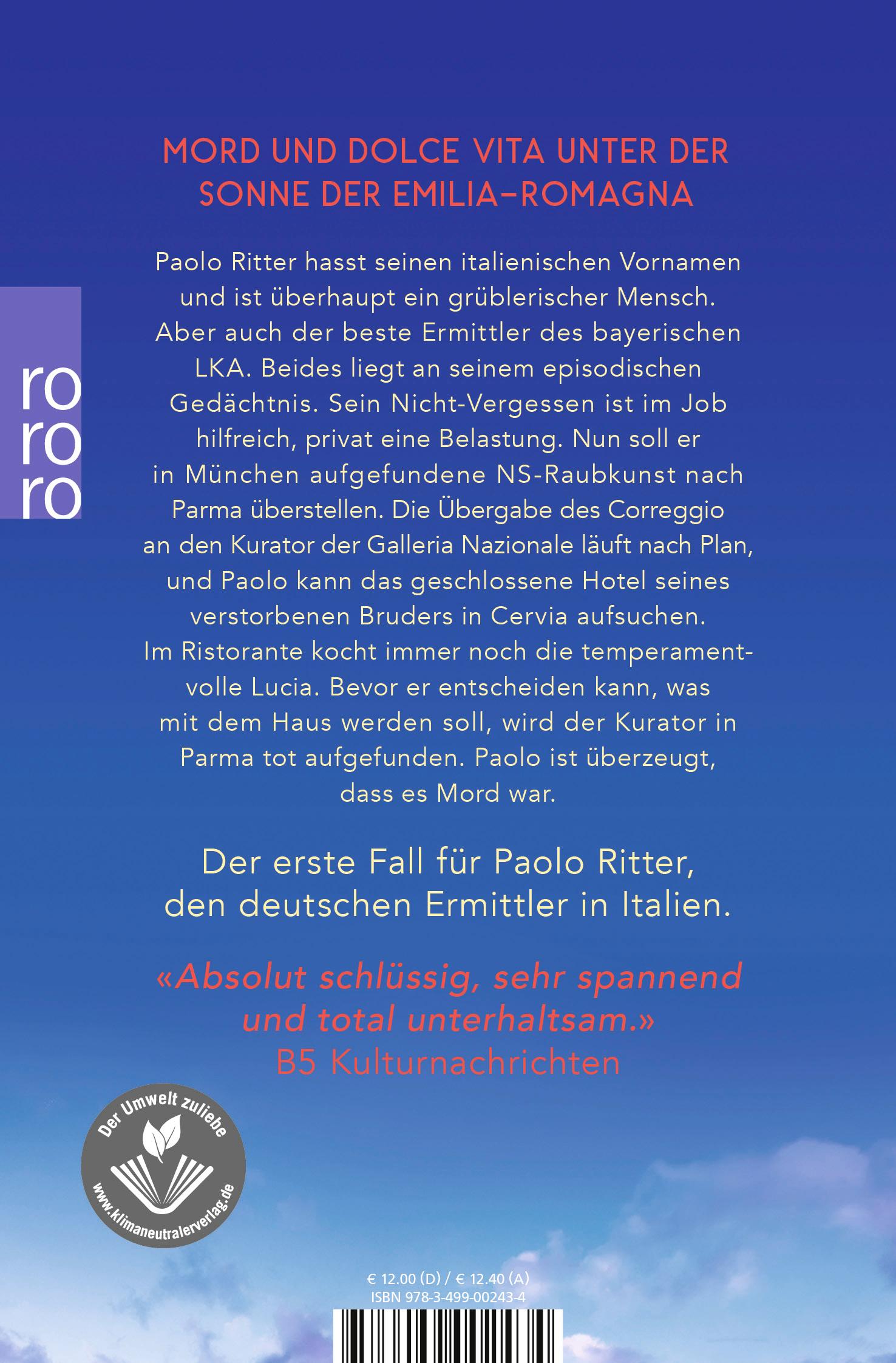Rückseitencover Mord in Parma