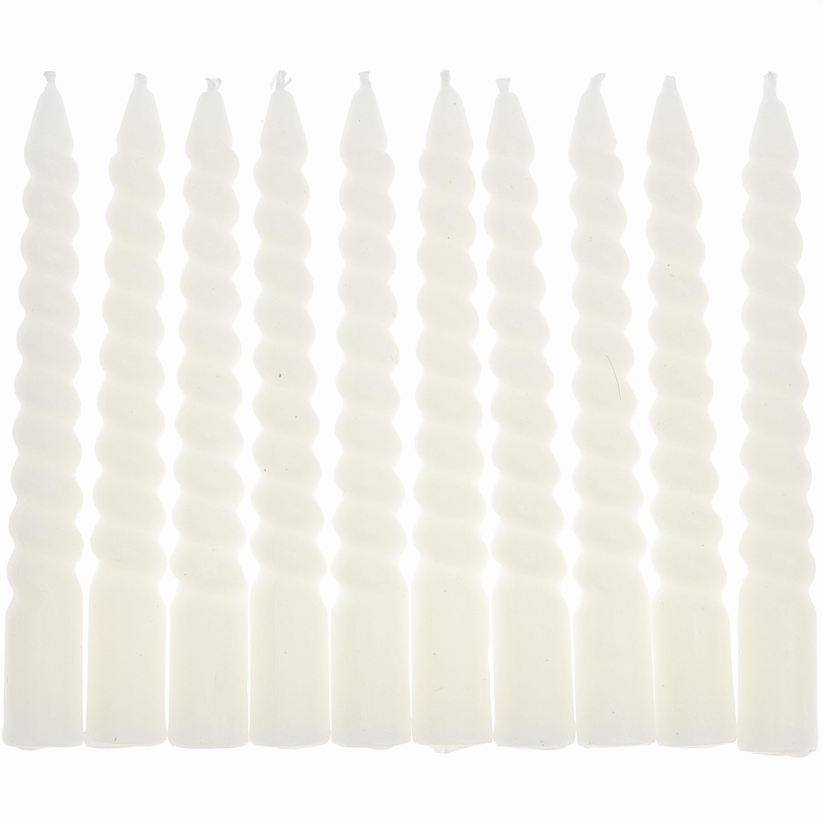 Beispielinhalt (Bild) Spiralkerzen, Eierschale, 10 Stk, Ø 1,2 cm x 10 cm hoch