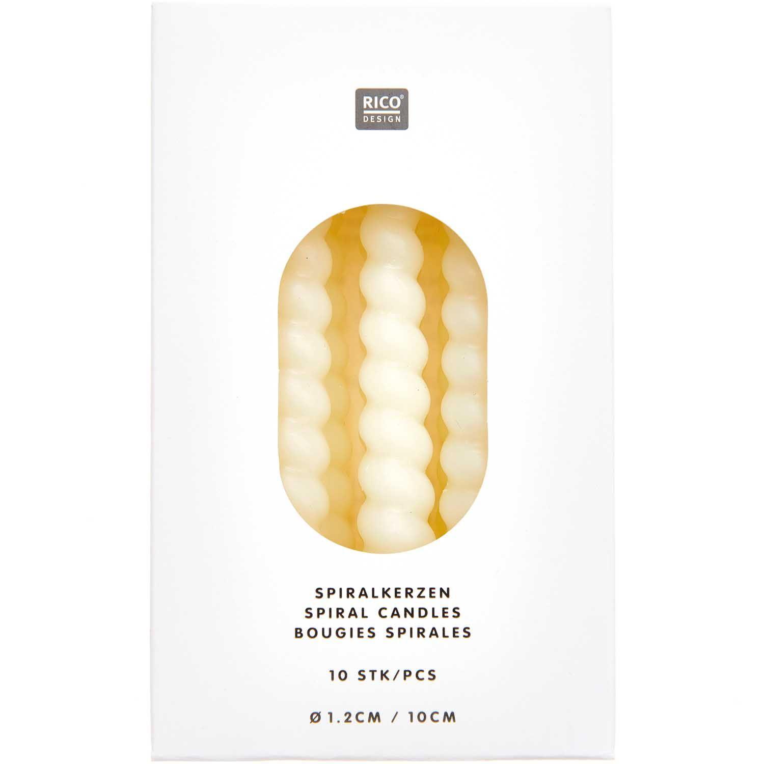 Vorderes Coverbild Spiralkerzen, Eierschale, 10 Stk, Ø 1,2 cm x 10 cm hoch