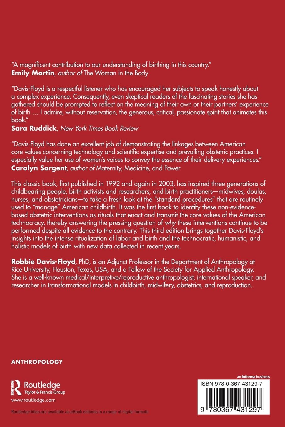 Rückseitencover Birth as an American Rite of Passage