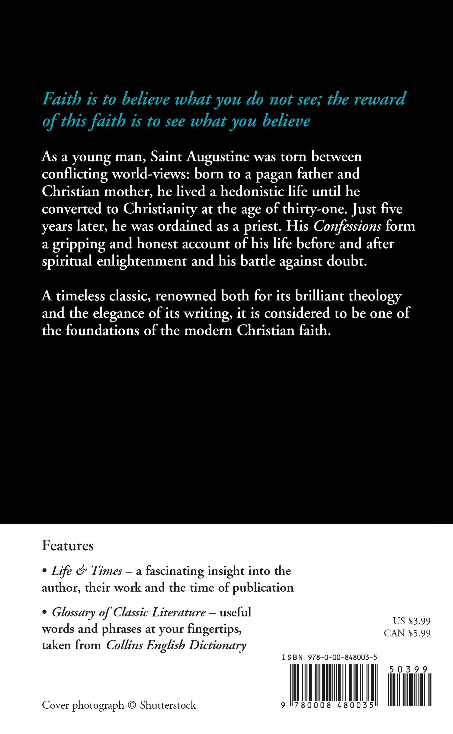 Rückseitencover The Confessions of Saint Augustine