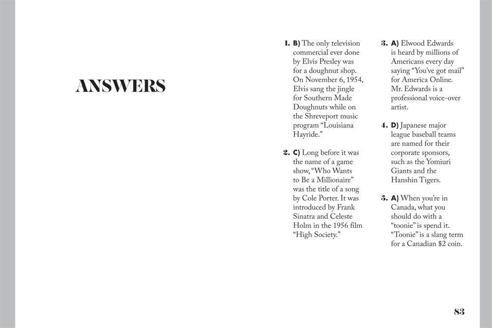 Beispielinhalt (Bild) Sit & Solve Quick Trivia