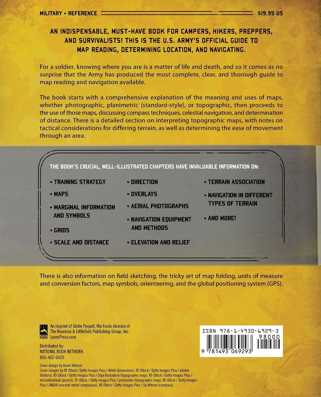 Rückseitencover The Official U.S. Army Map Reading and Land Navigation Handbook