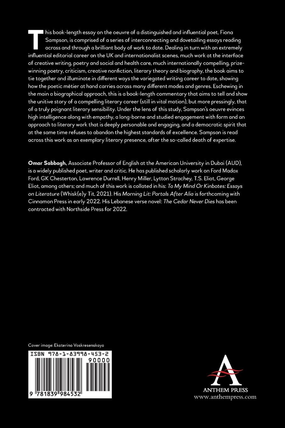 Rückseitencover Reading Fiona Sampson