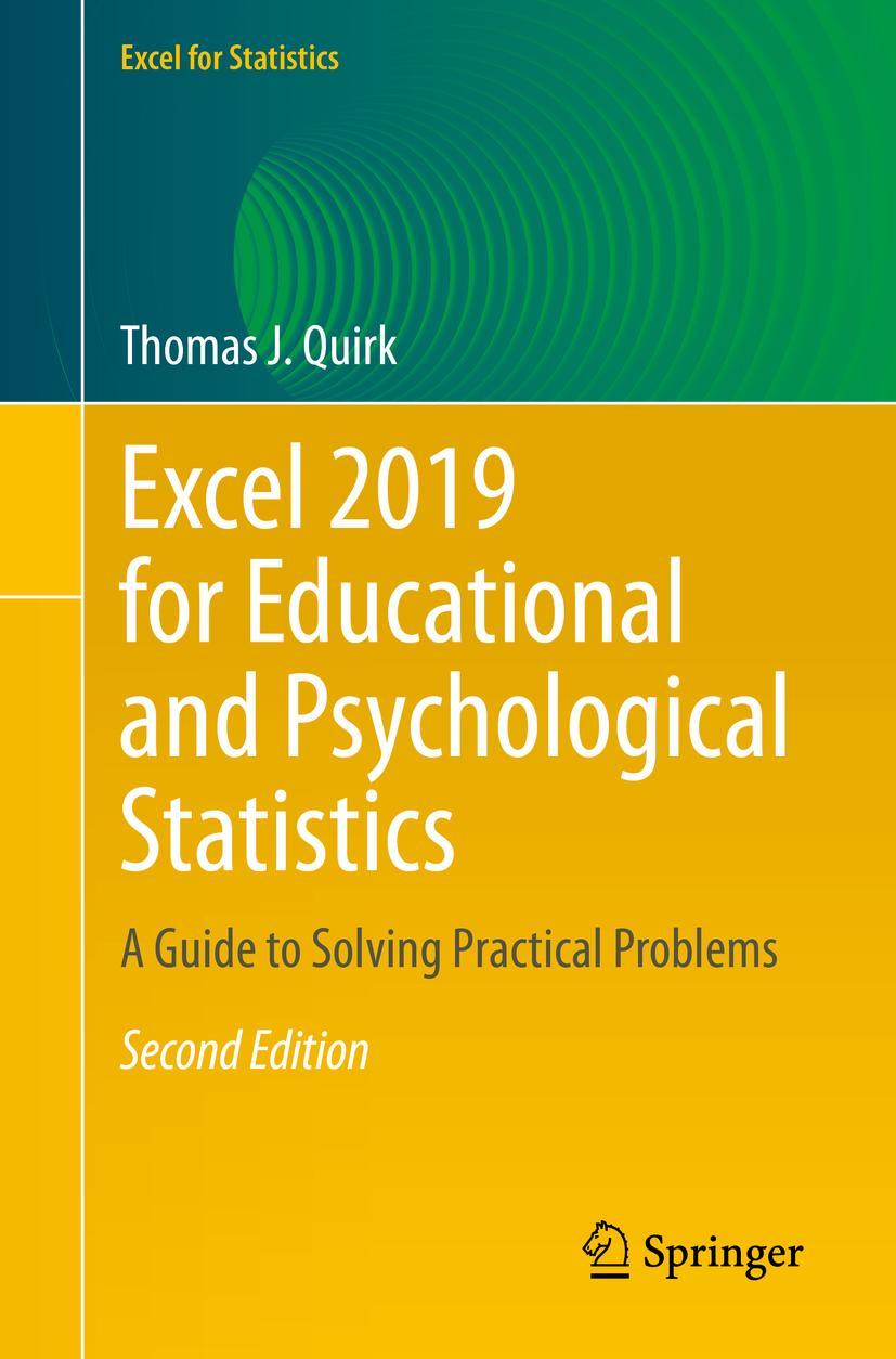 Vorderes Coverbild Excel 2019 for Educational and Psychological Statistics