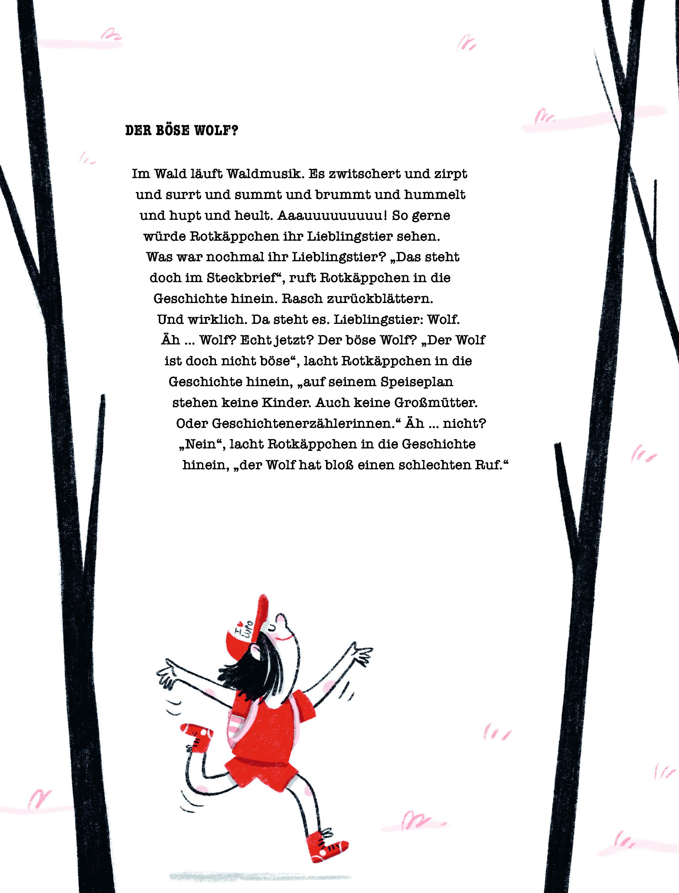 Beispielinhalt (Bild) Rotkäppchen rettet den Wolf