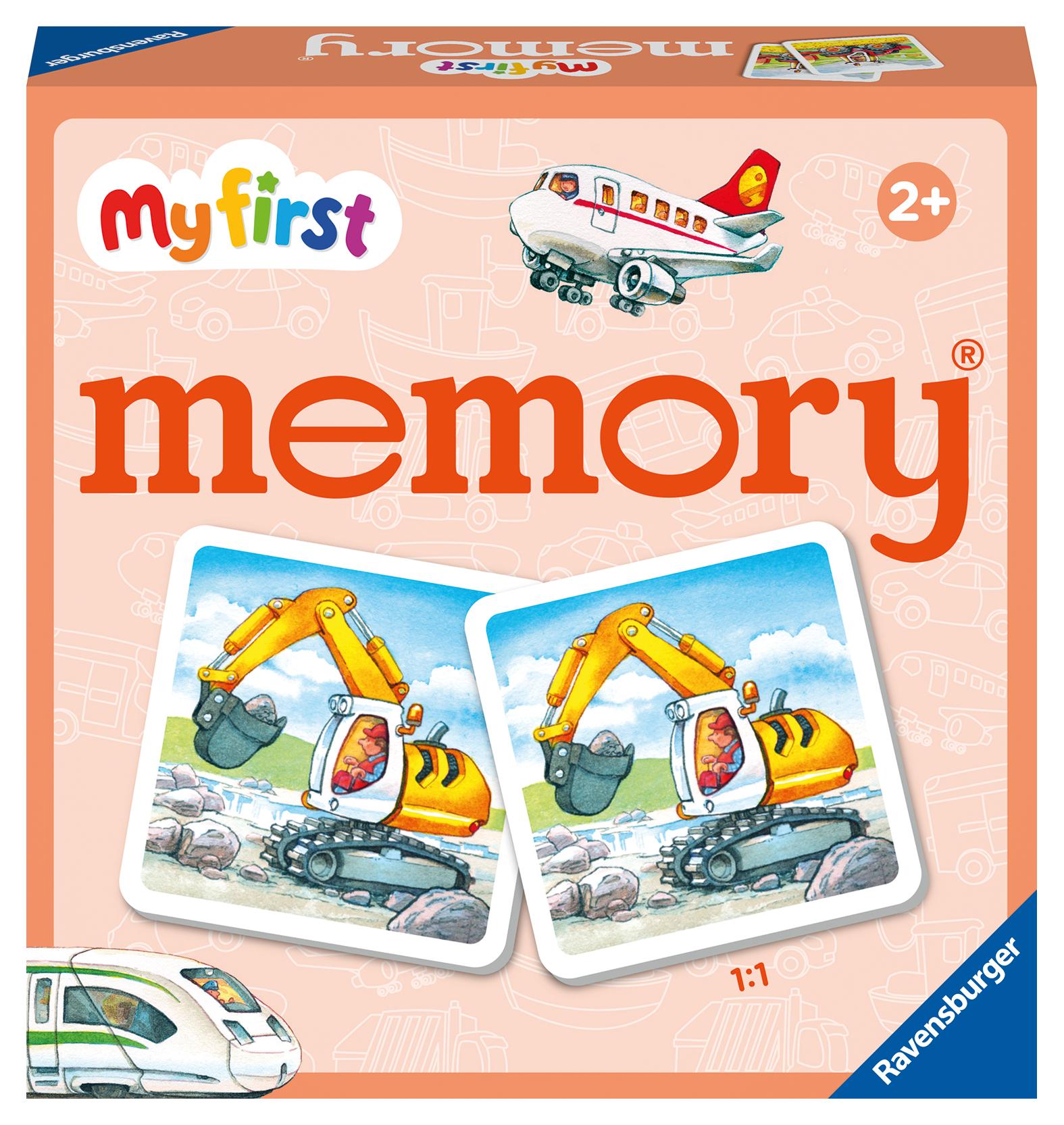 Vorderes Coverbild Ravensburger - 20877 - My first memory® Fahrzeuge, Merk- und Suchspiel mit extra großen Bildkarten für Kinder ab 2 Jahren
