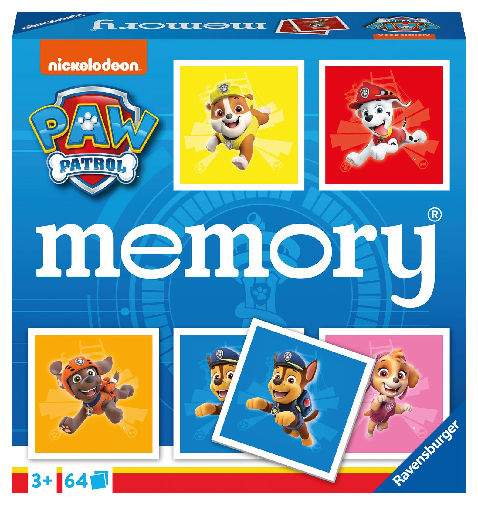 Vorderes Coverbild Ravensburger - 20887 - Paw Patrol memory®, der Spieleklassiker für alle Fans der TV-Serie Paw Patrol, Merkspiel für 2-8 Spieler ab 3 Jahren