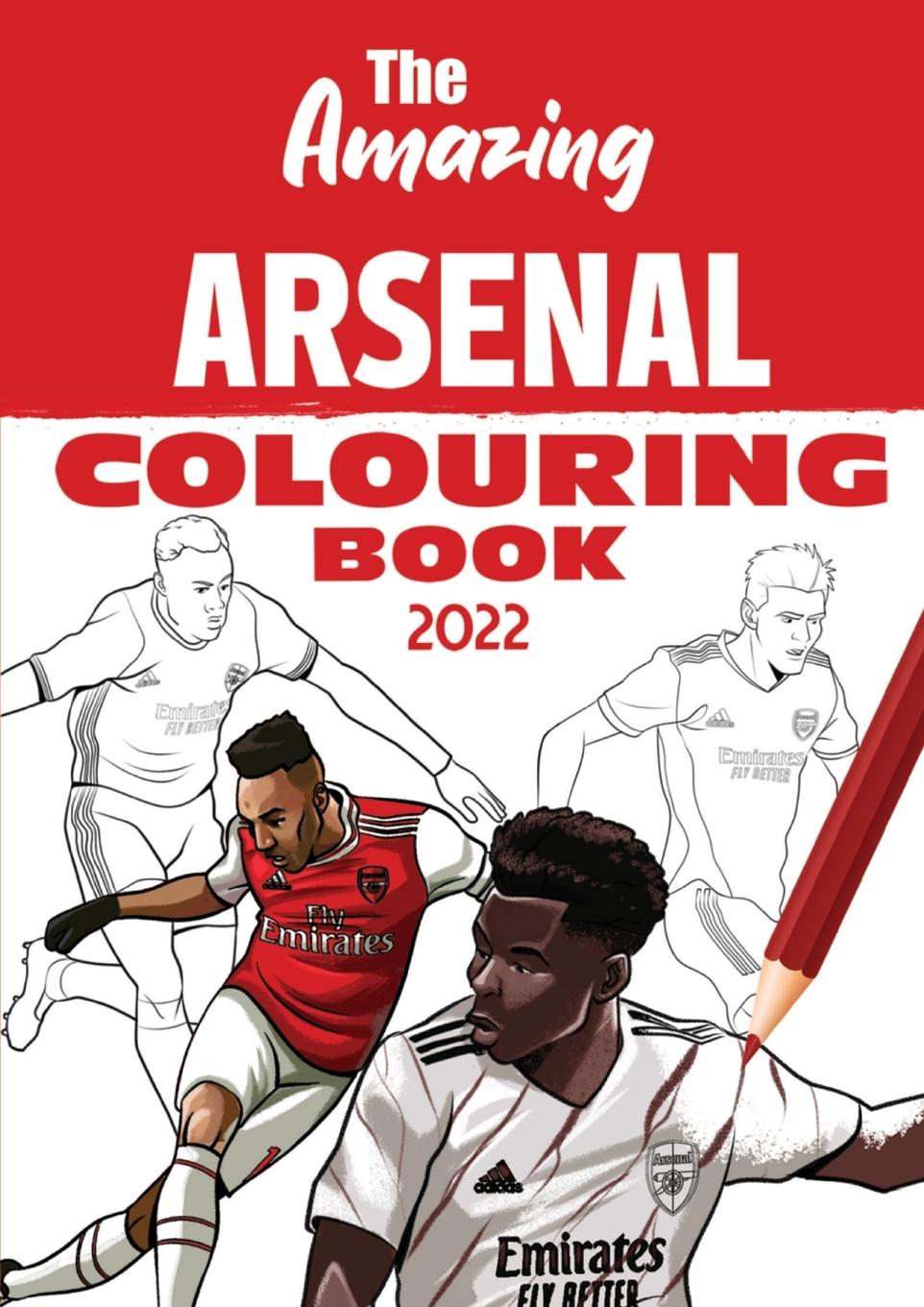 Vorderes Coverbild The Amazing Arsenal Colouring Book 2022