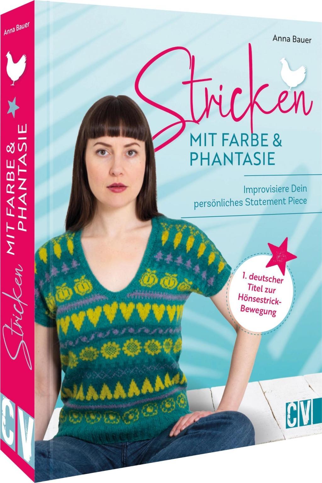 Vorderes Coverbild Stricken mit Farbe und Phantasie