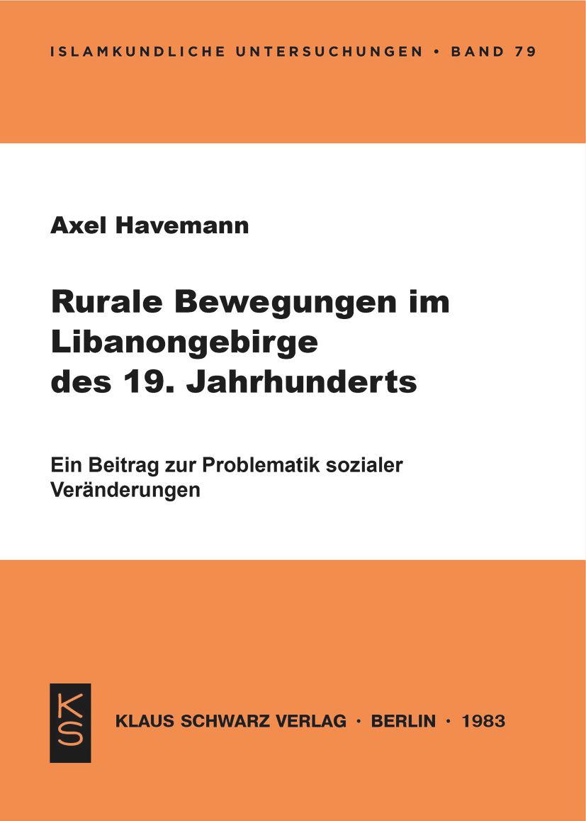 Vorderes Coverbild Rurale Bewegungen im Libanongebirge im 19. Jh.