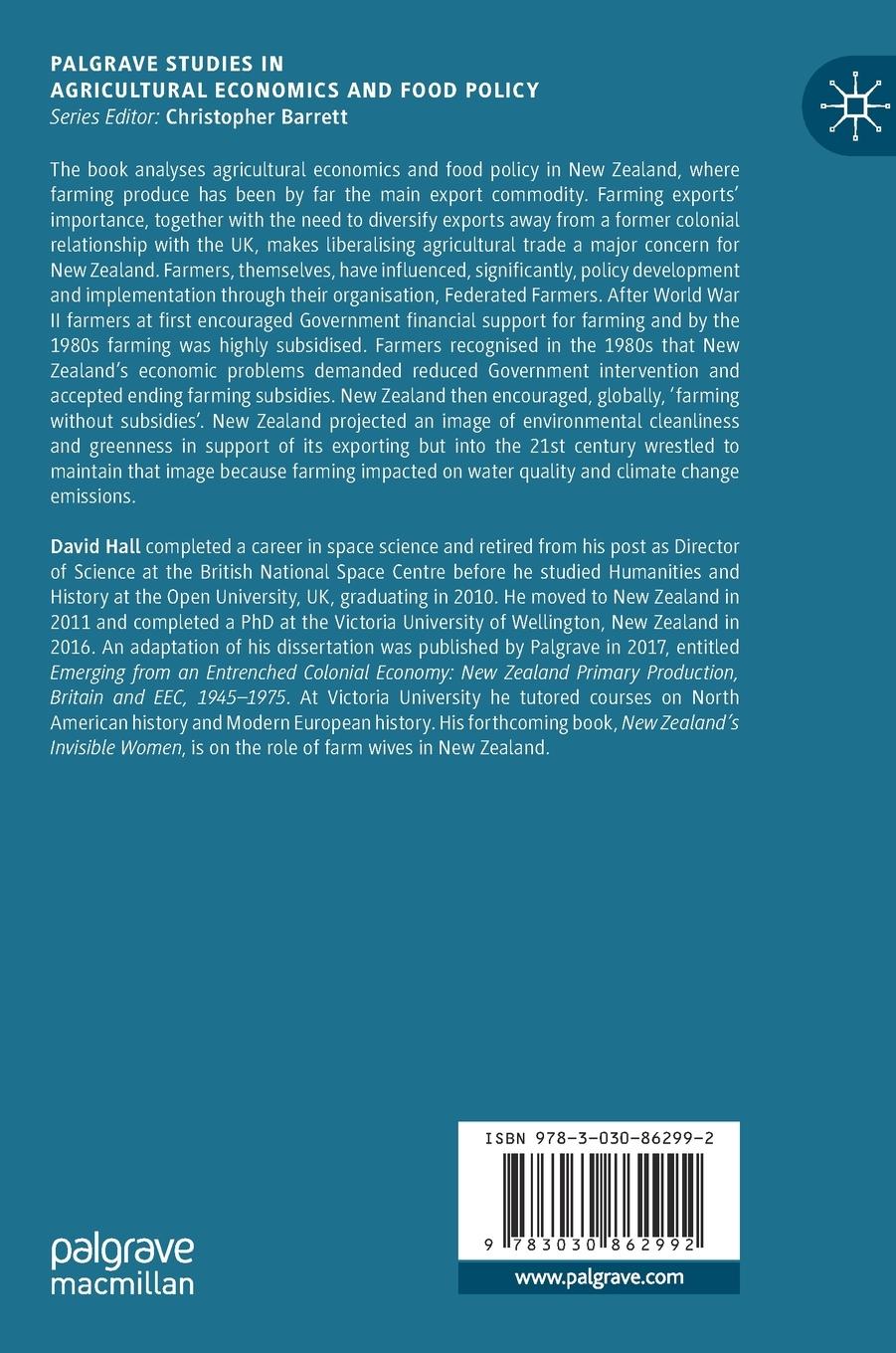 Rückseitencover Agricultural Economics and Food Policy in New Zealand