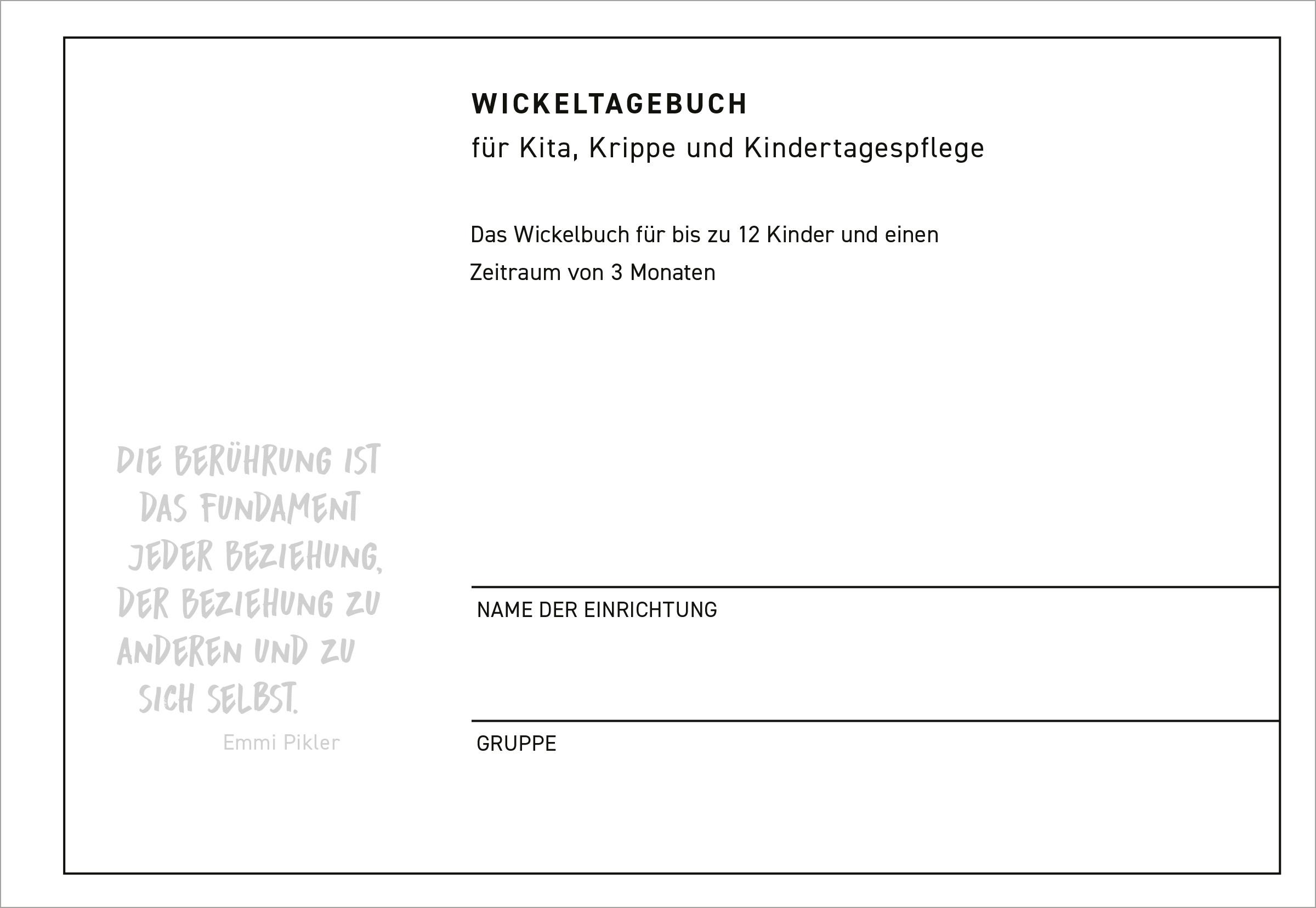 Beispielinhalt (Bild) Wickeltagebuch