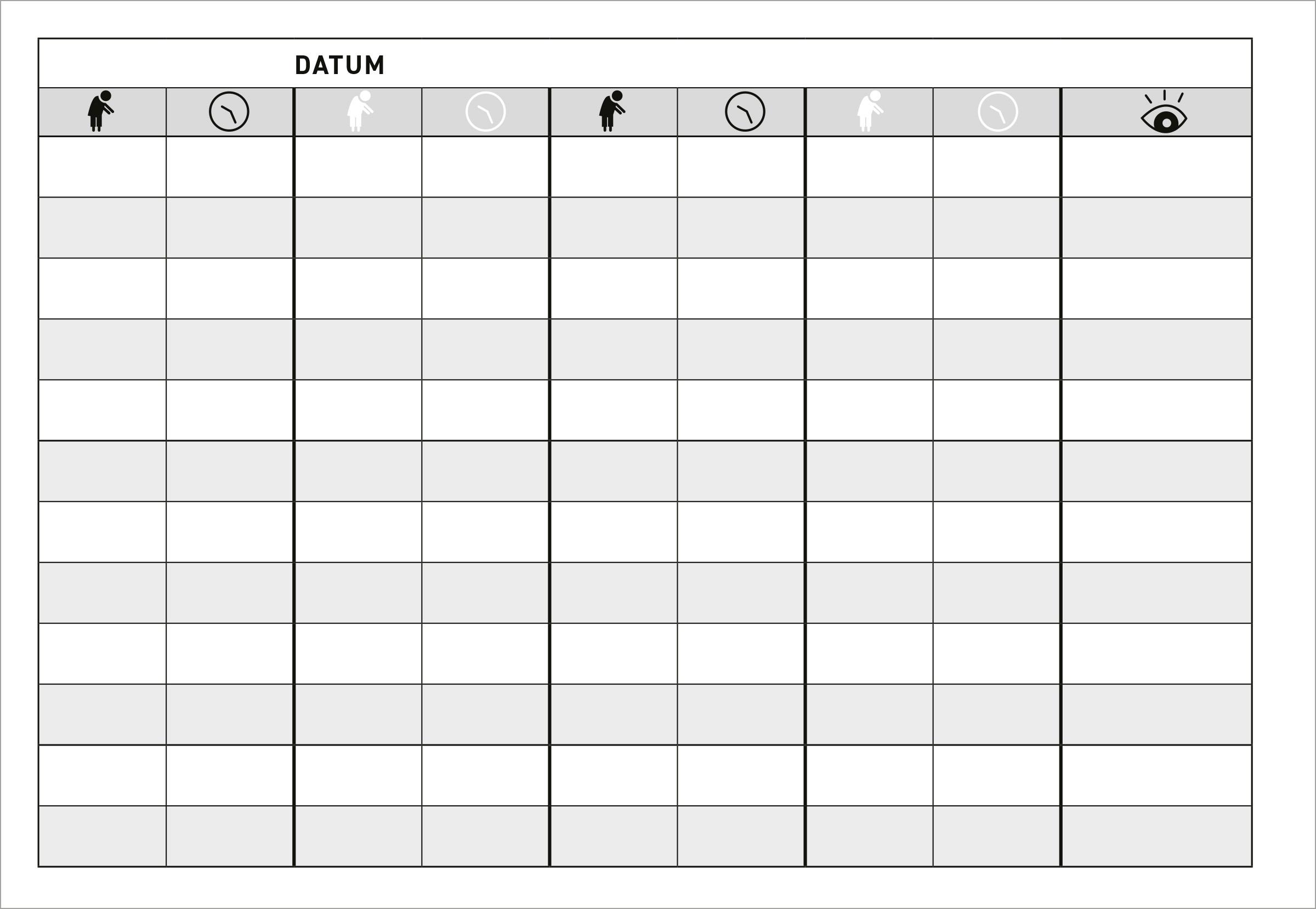 Beispielinhalt (Bild) Wickeltagebuch