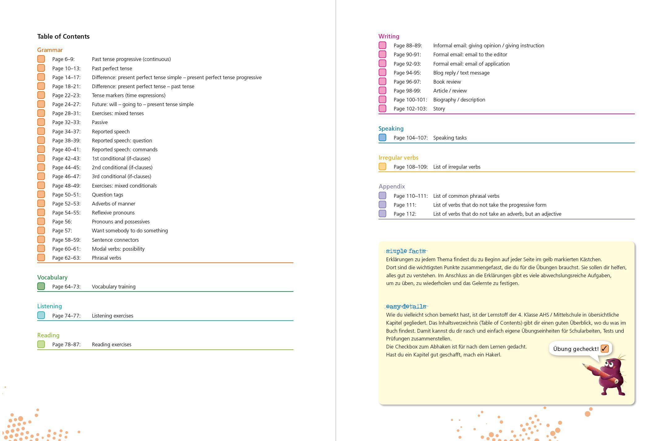 Beispielinhalt (Bild) simple und easy Englisch 4