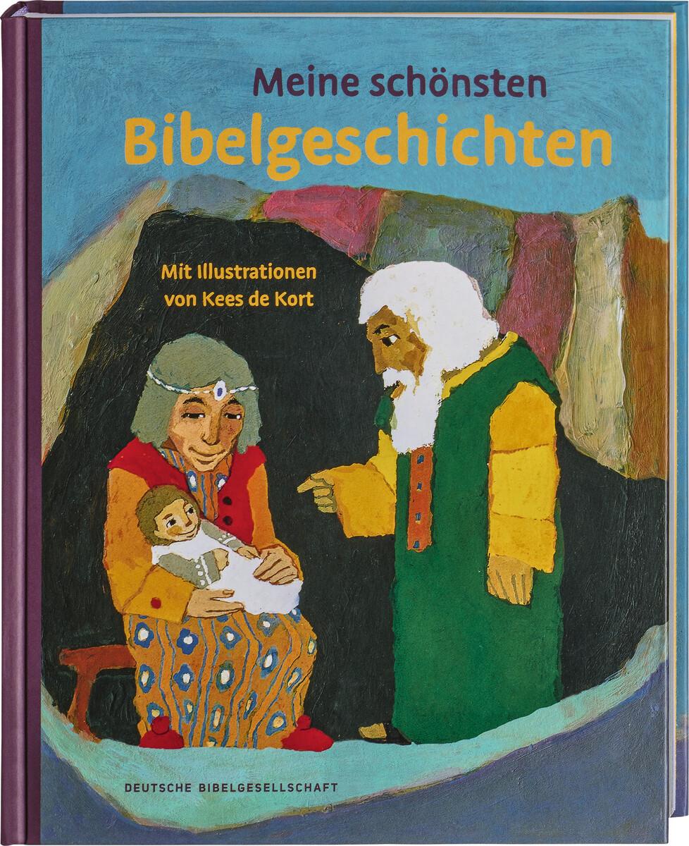 Vorderes Coverbild Meine schönsten Bibelgeschichten. Der Kinderbuch-Klassiker mit Illustrationen von Kees de Kort. 24 kurze Erzählungen aus der Bibel. Für Kinder ab 2 Jahren & für Krippe, Kita und Gemeinde.