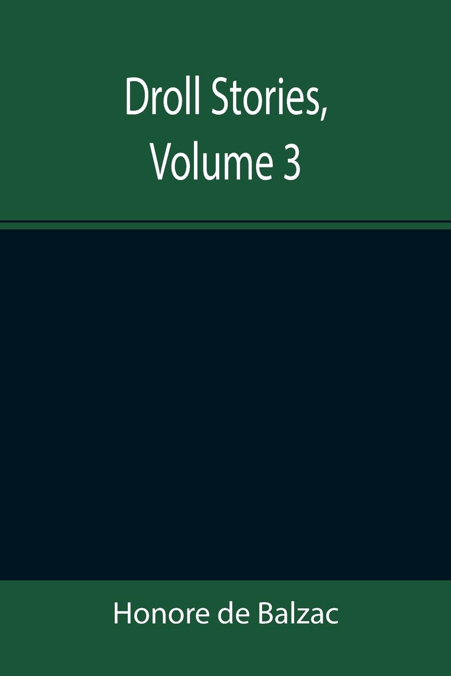Vorderes Coverbild Droll Stories, Volume 3