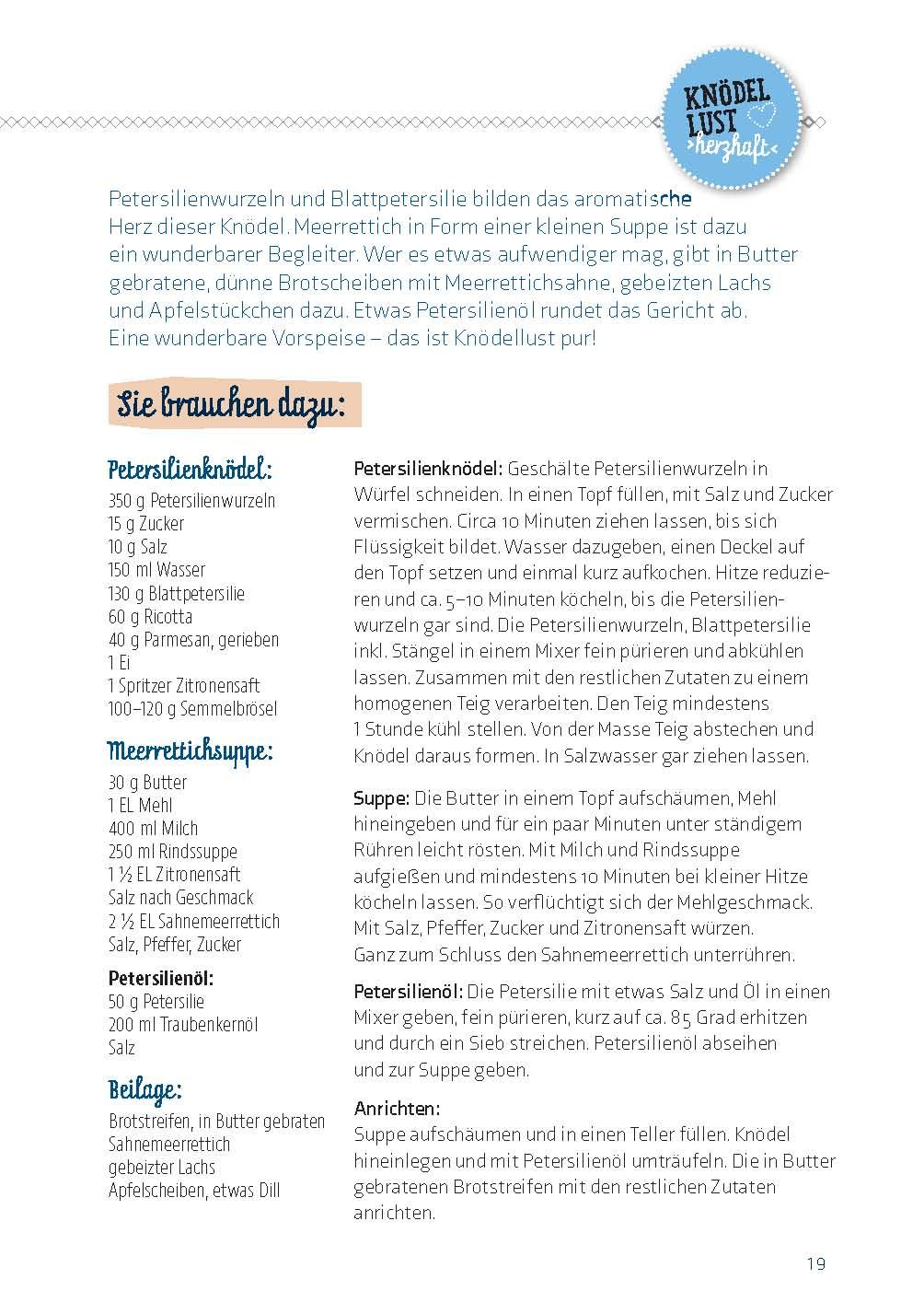 Beispielinhalt (Bild) Knödellust herzhaft & süß
